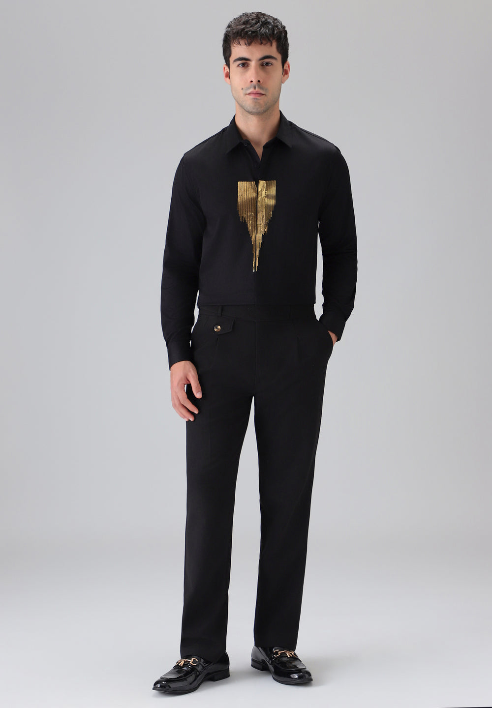 Black Glimmer Designer Shirt