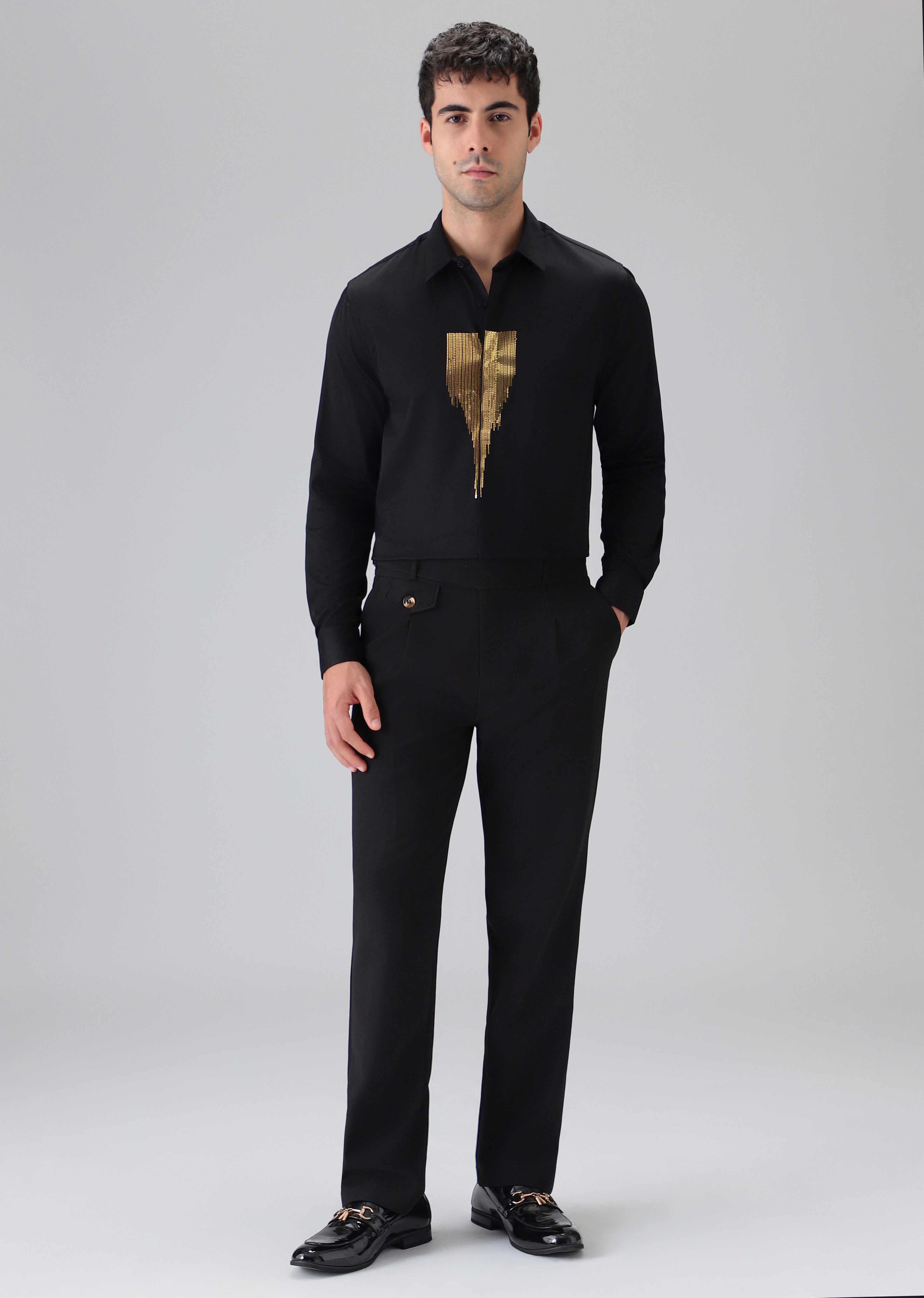 Black Glimmer Designer Shirt