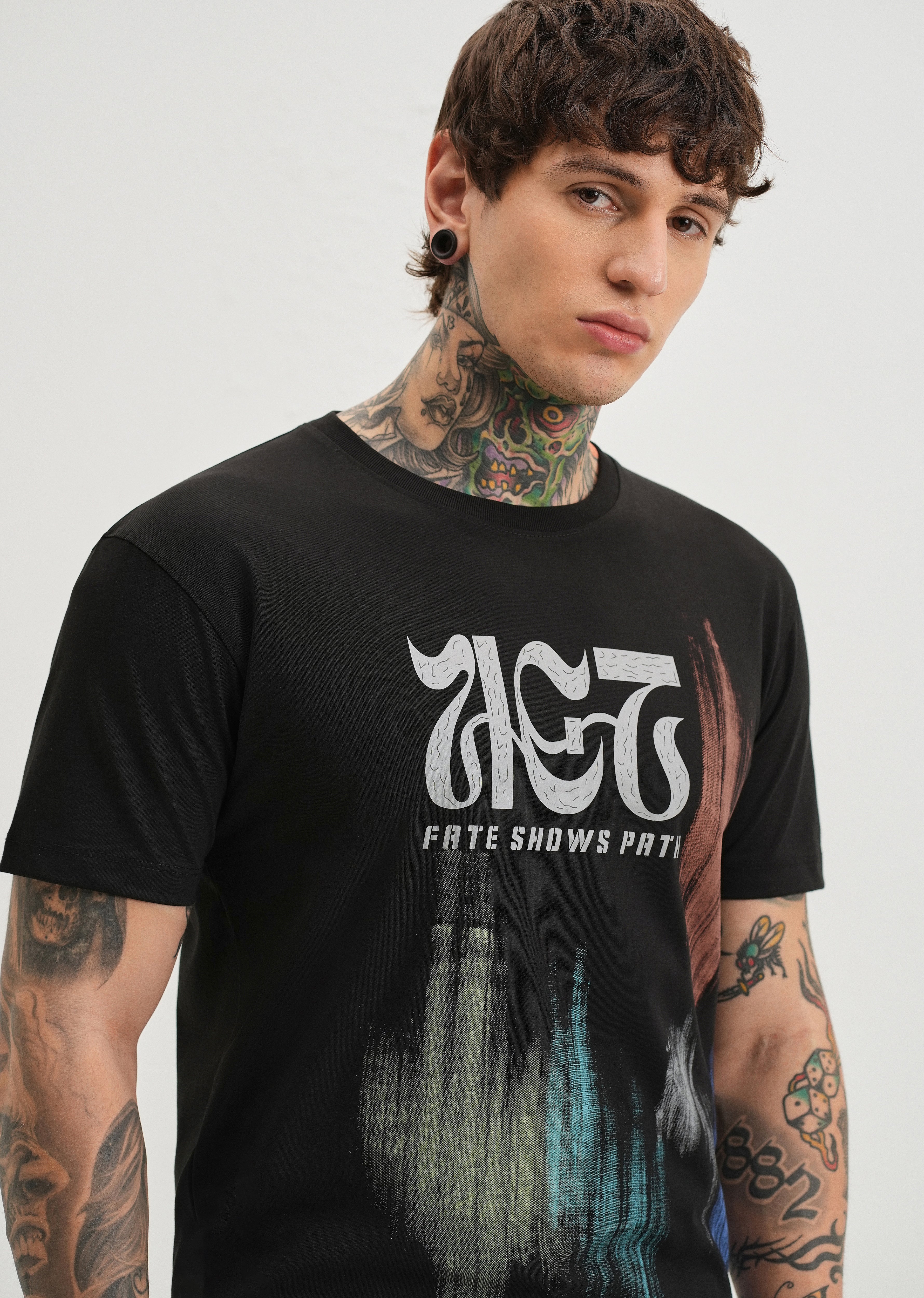 Black Graphic Printed T-shirt