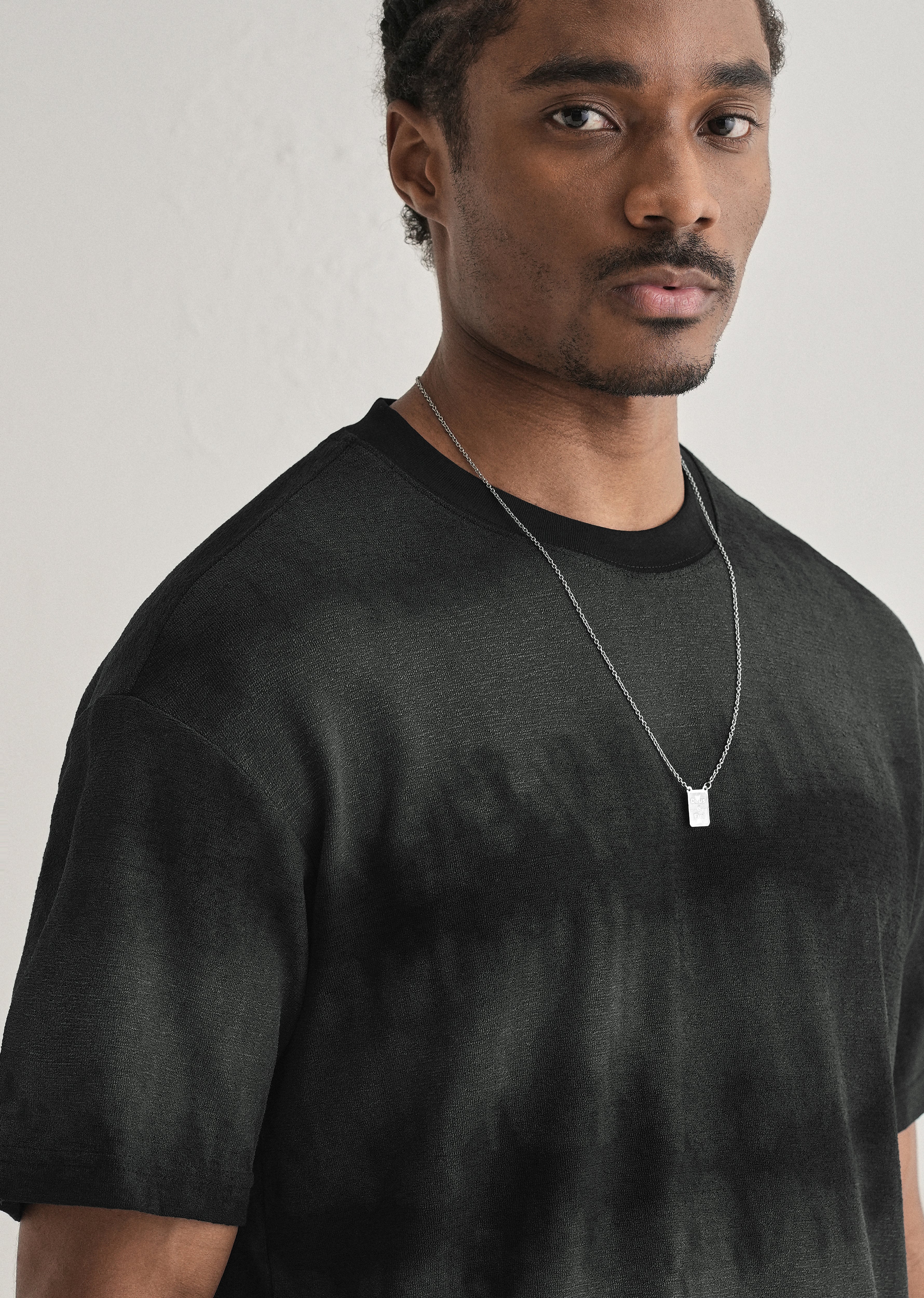 Black Grey Tie & Dye Oversized T-shirt
