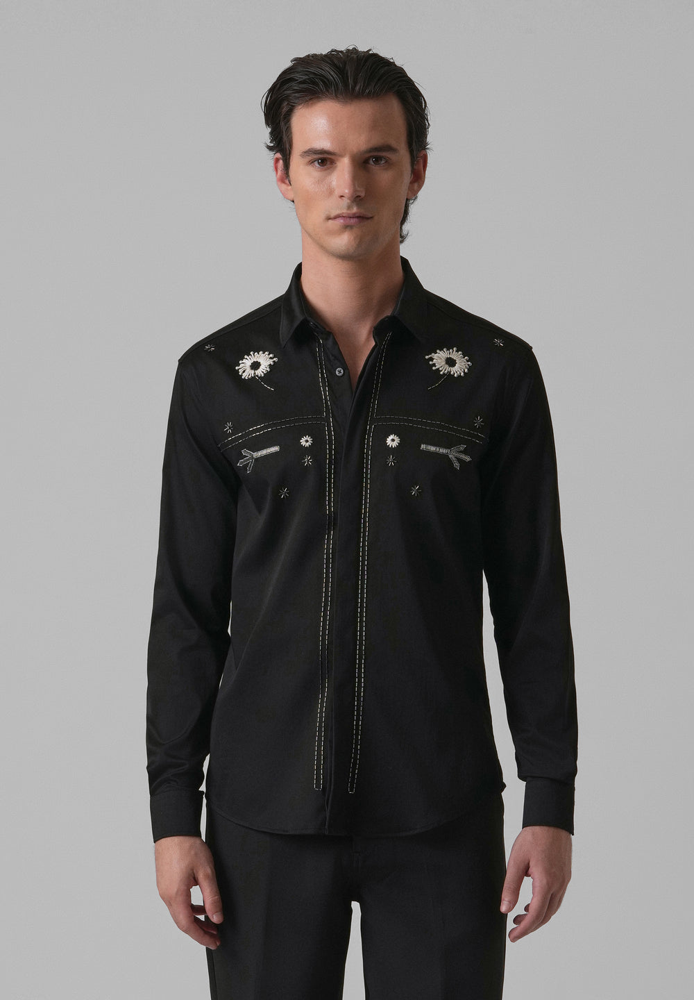 Black Handcrafted Designer Shirt