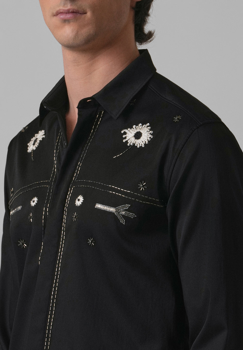 Black Handcrafted Designer Shirt