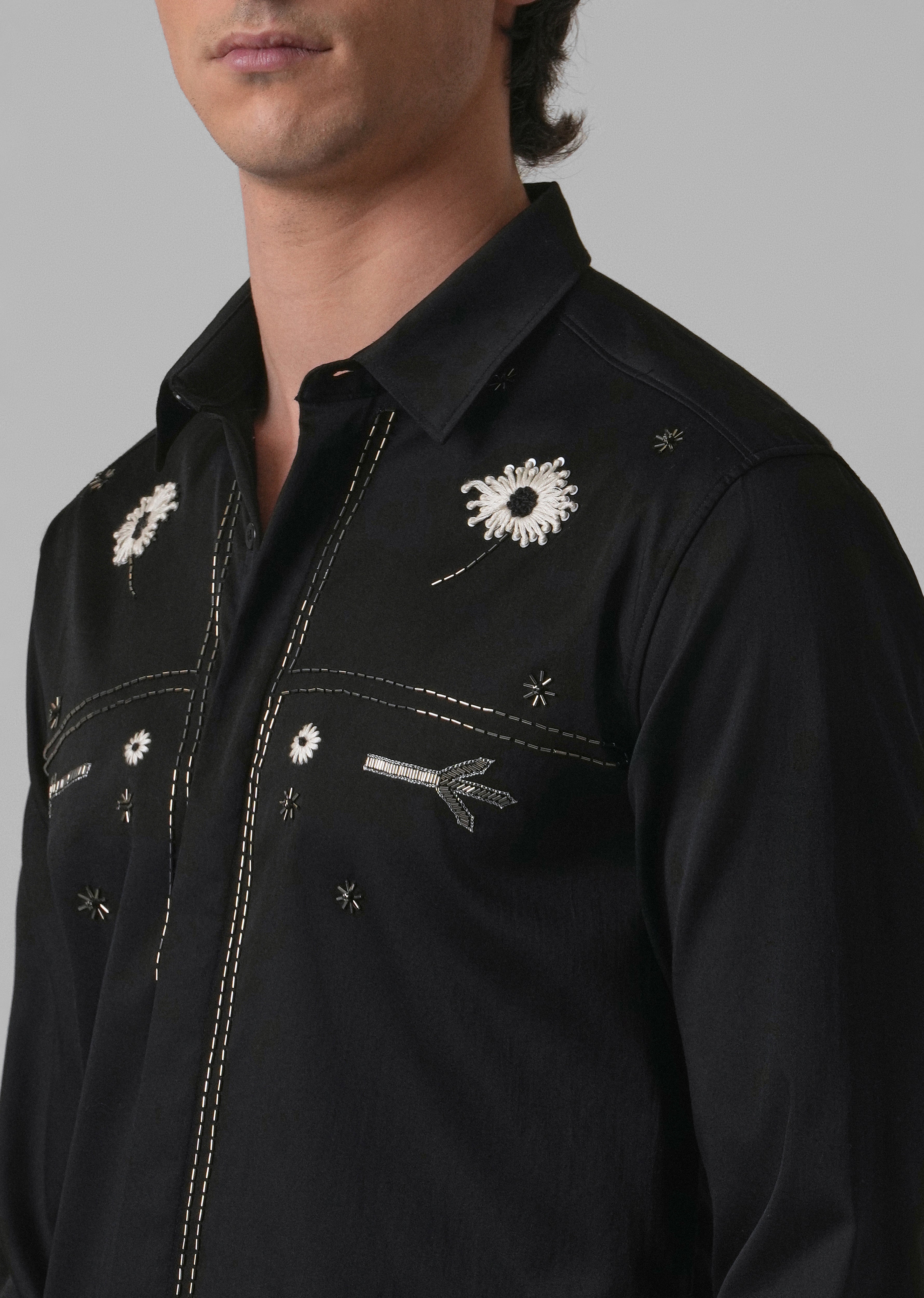 Black Handcrafted Designer Shirt