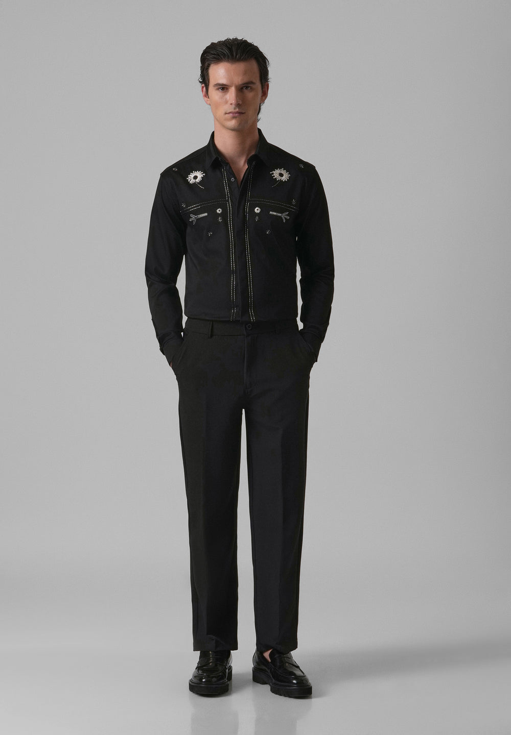 Black Handcrafted Designer Shirt