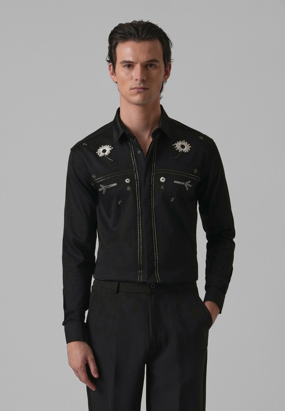 Black Handcrafted Designer Shirt