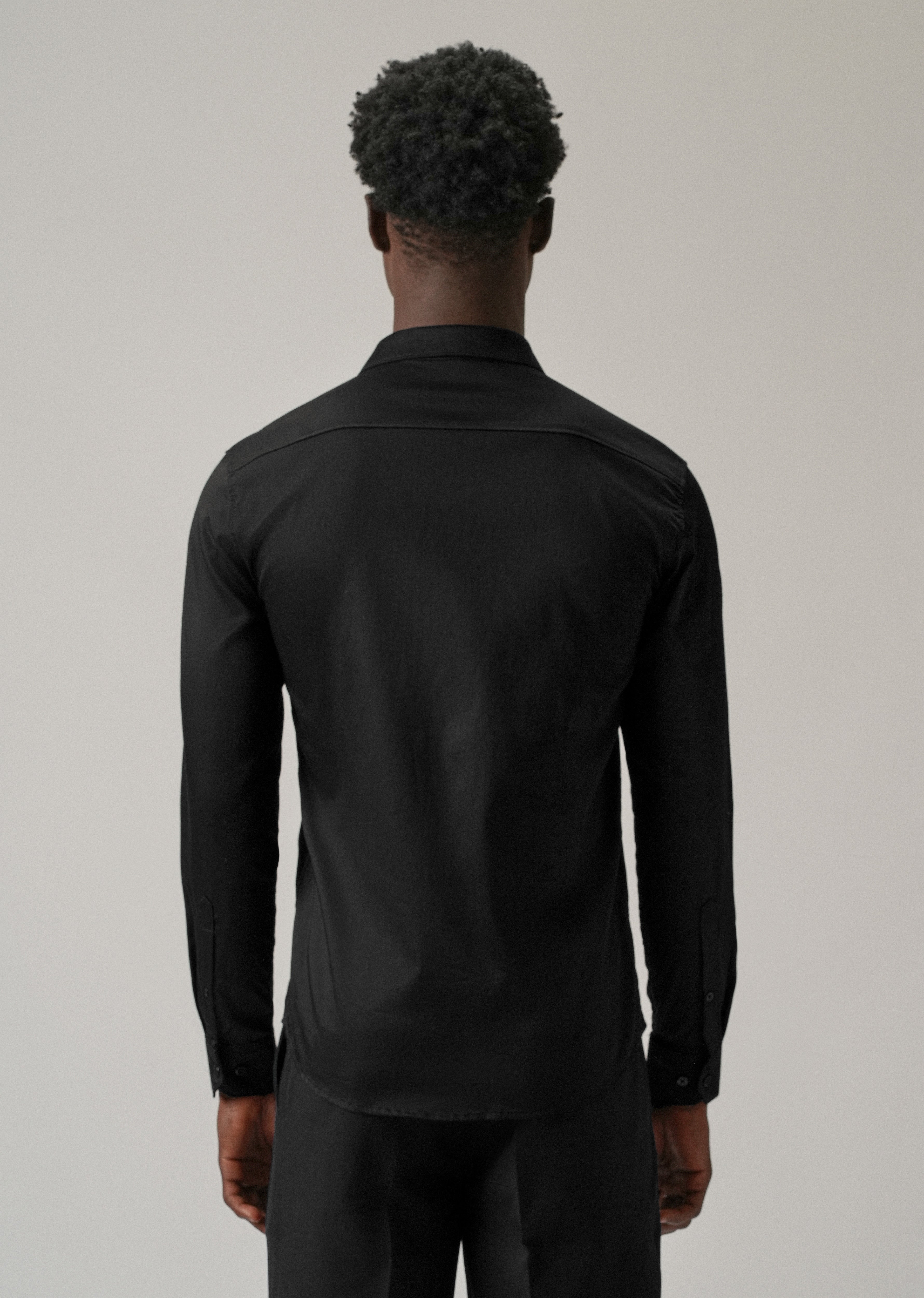 Black Handcrafted Dragon Designer Shirt