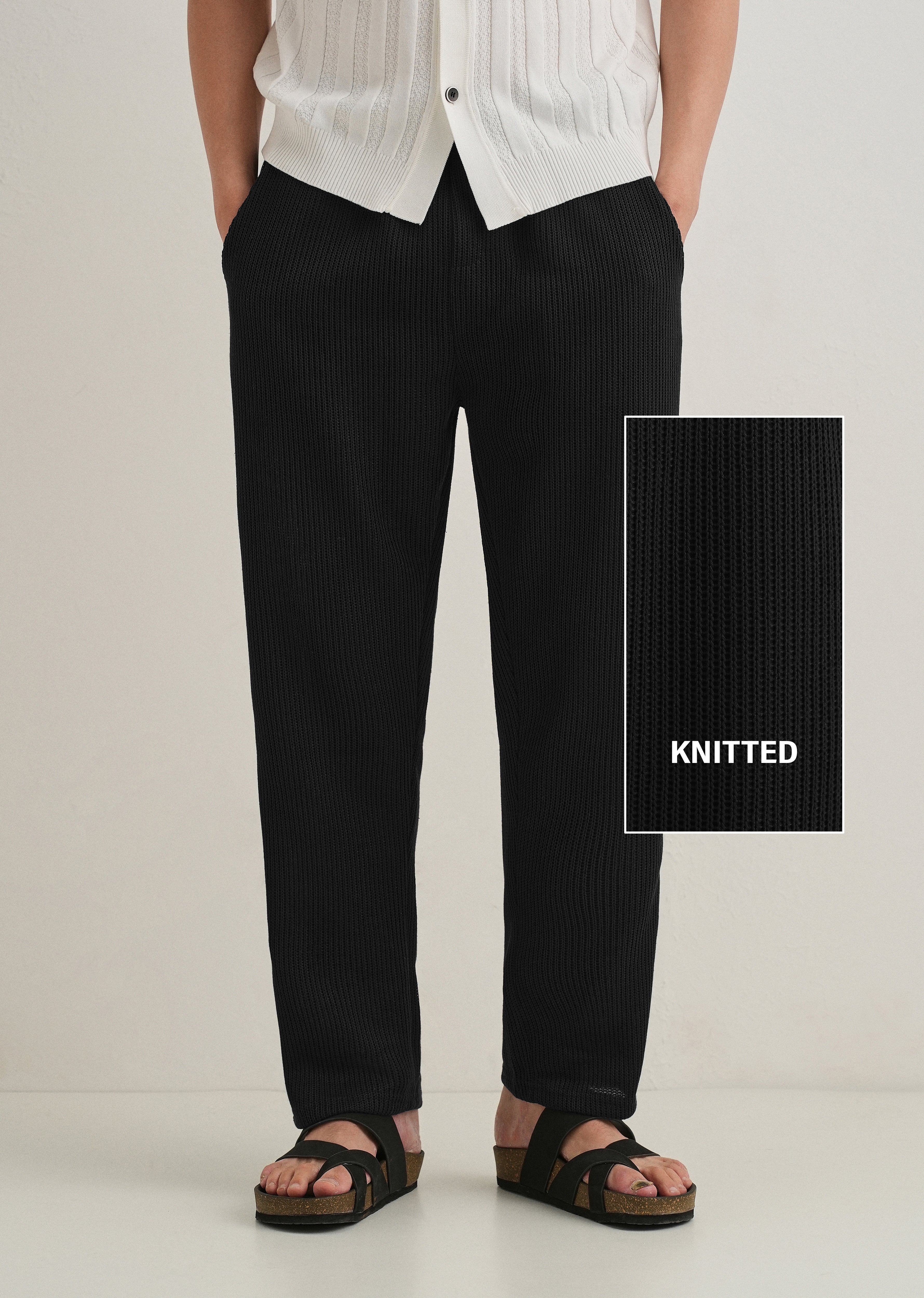 Black Knitted Pant