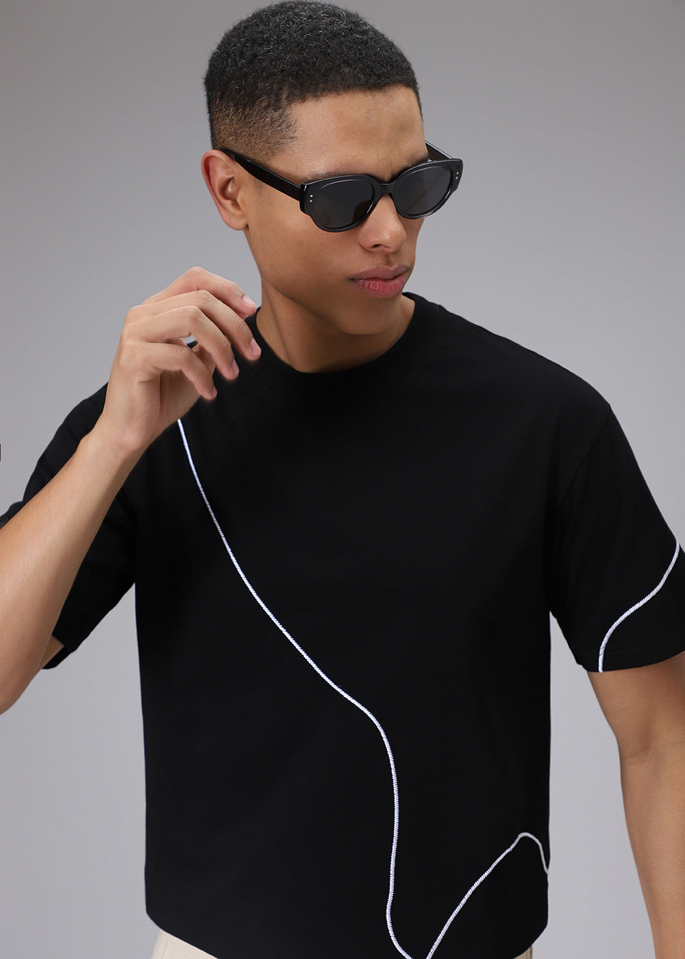 Black Line Oversized T-shirt