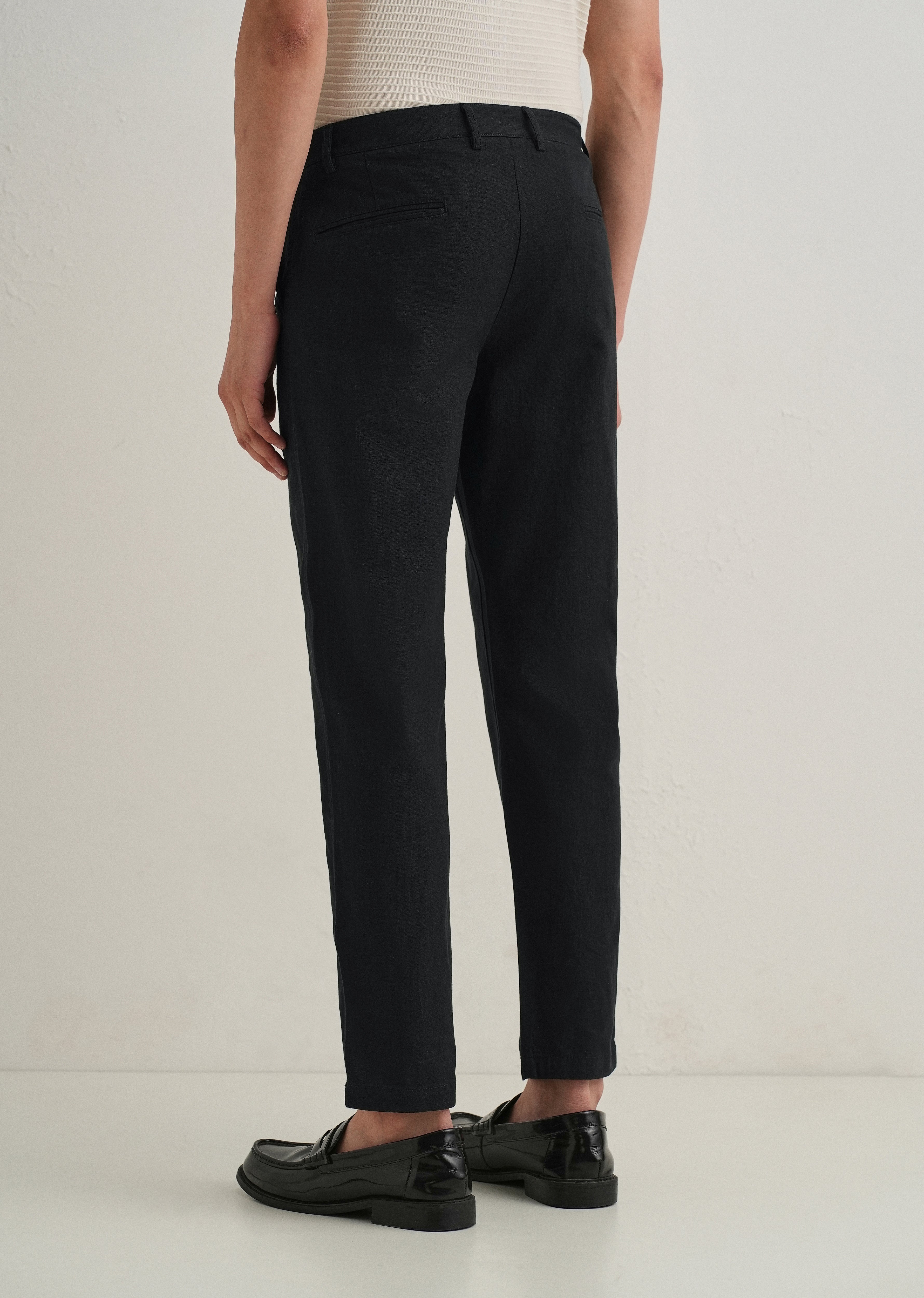 Black Linen Trouser