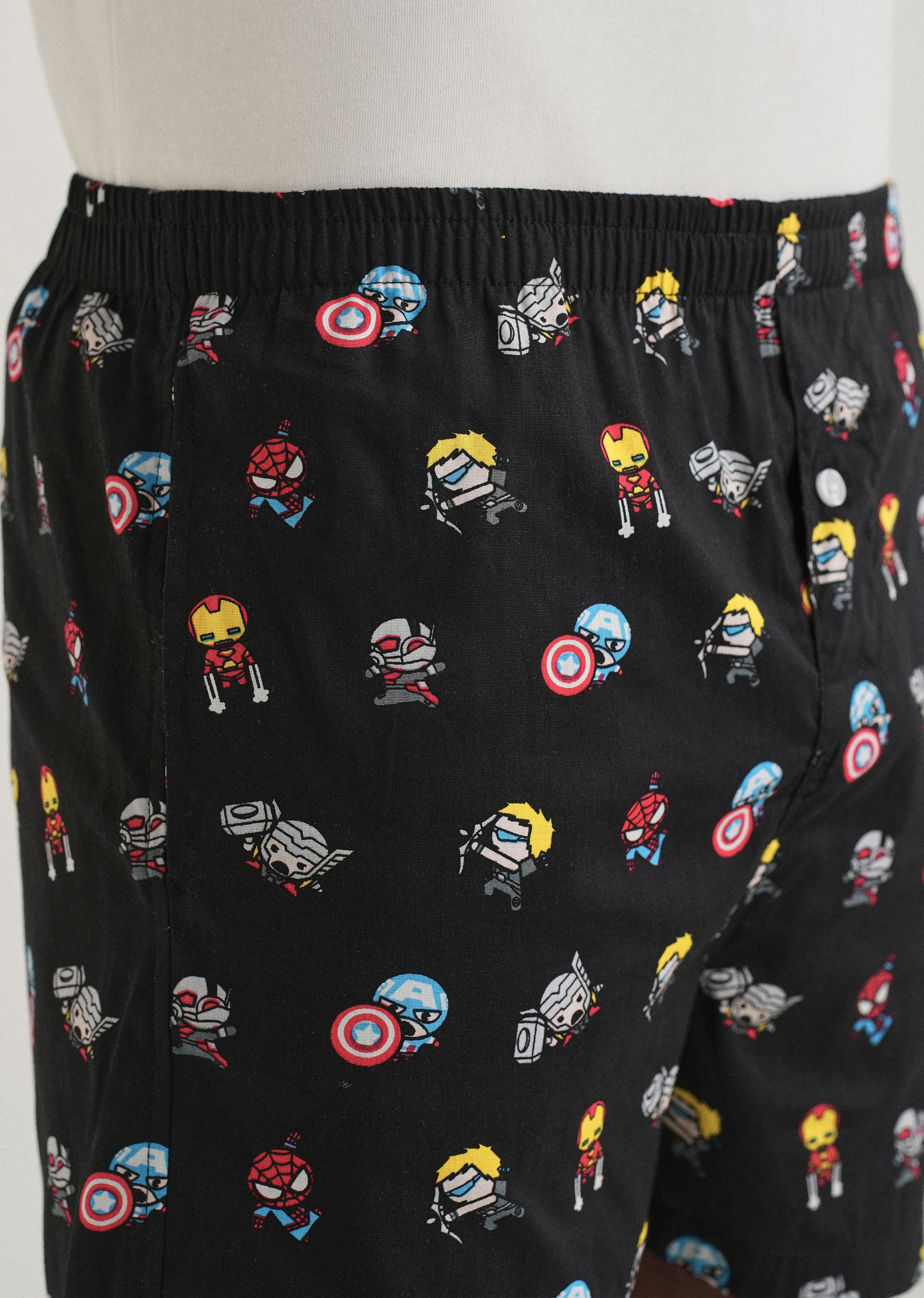 Black Marvel Printed Boxer