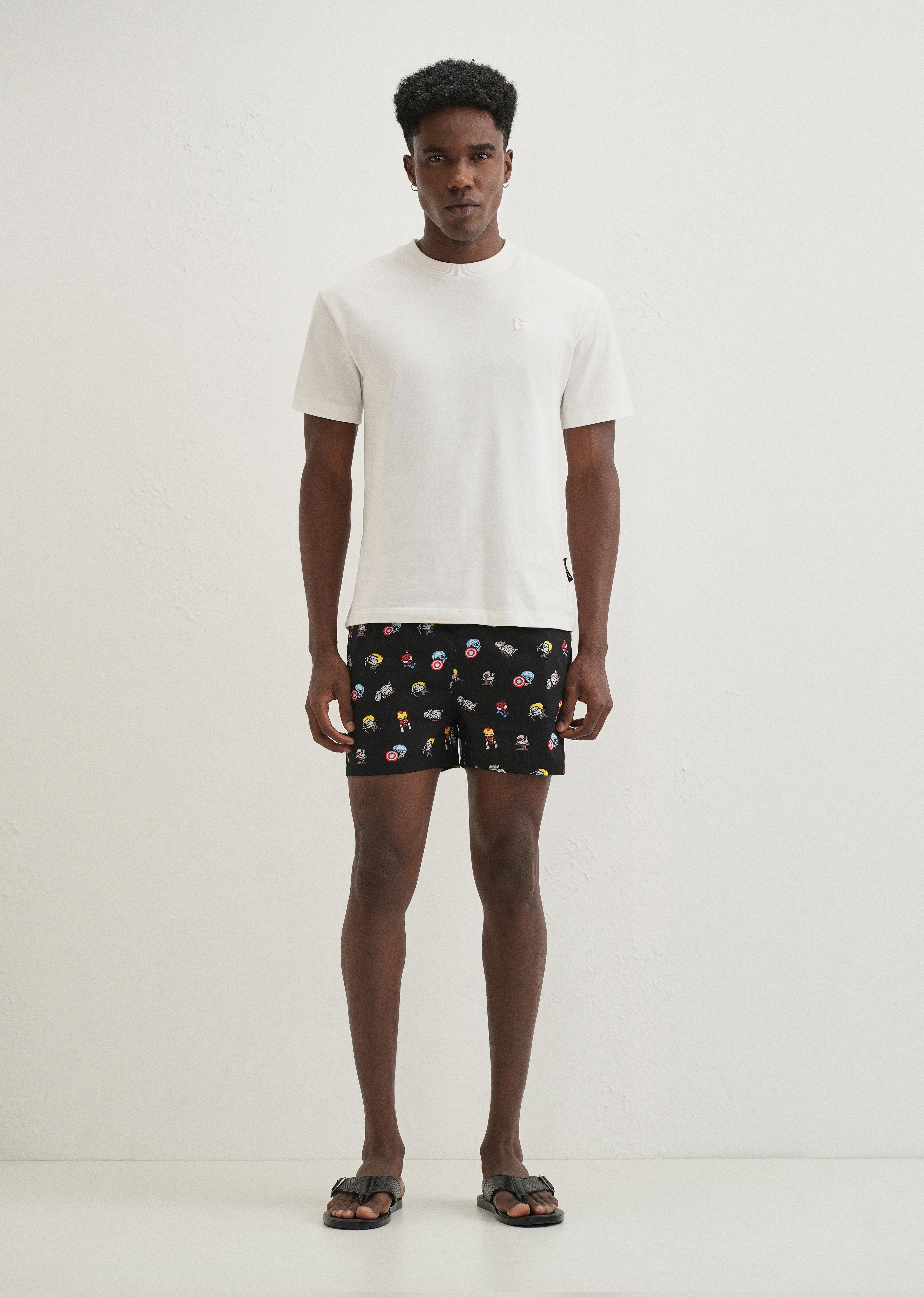 Black Marvel Printed Boxer