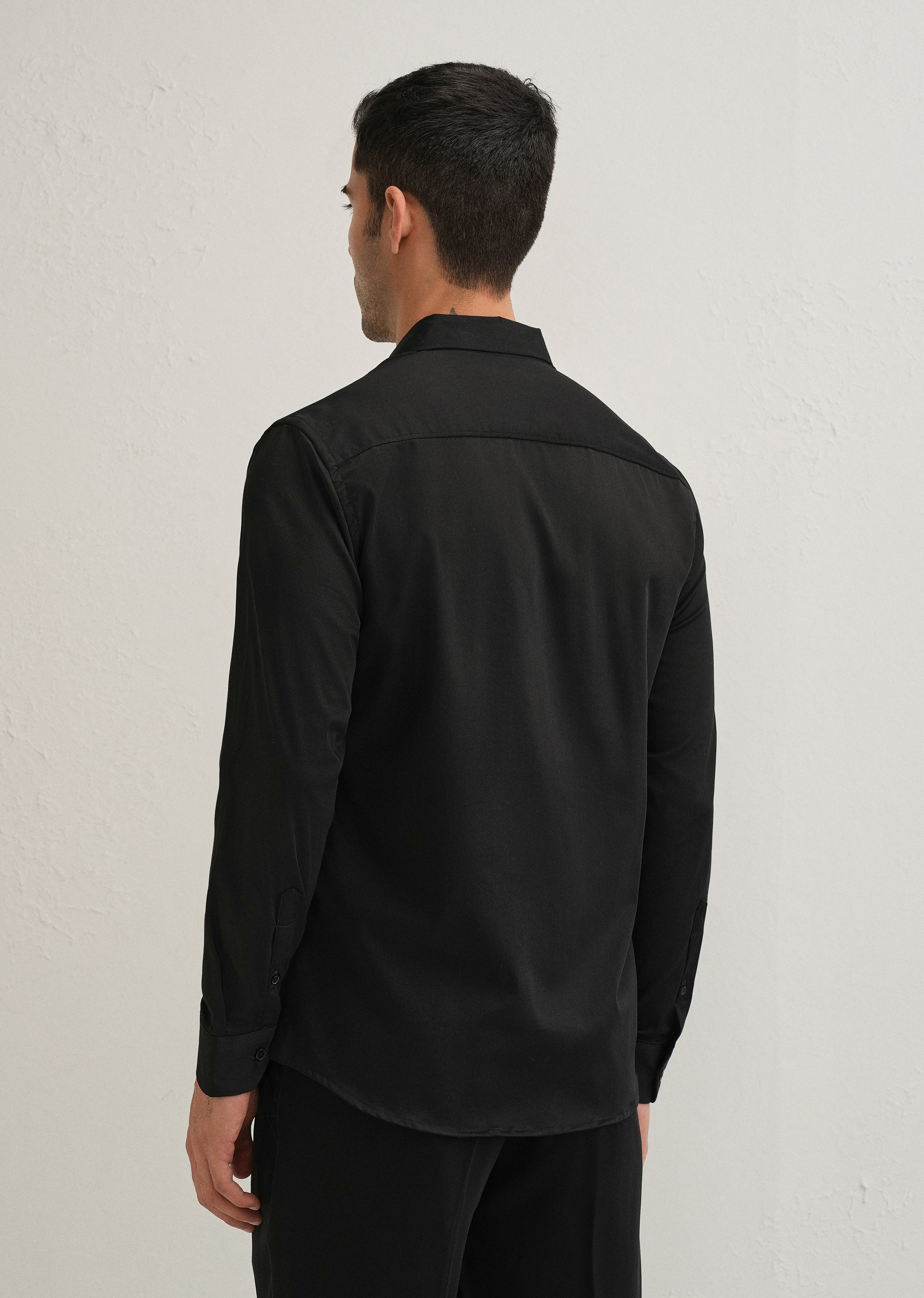 Black Metallic Flare Designer shirt
