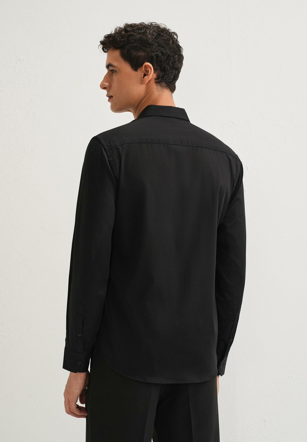 Black Metallic Stripe Designer Shirt