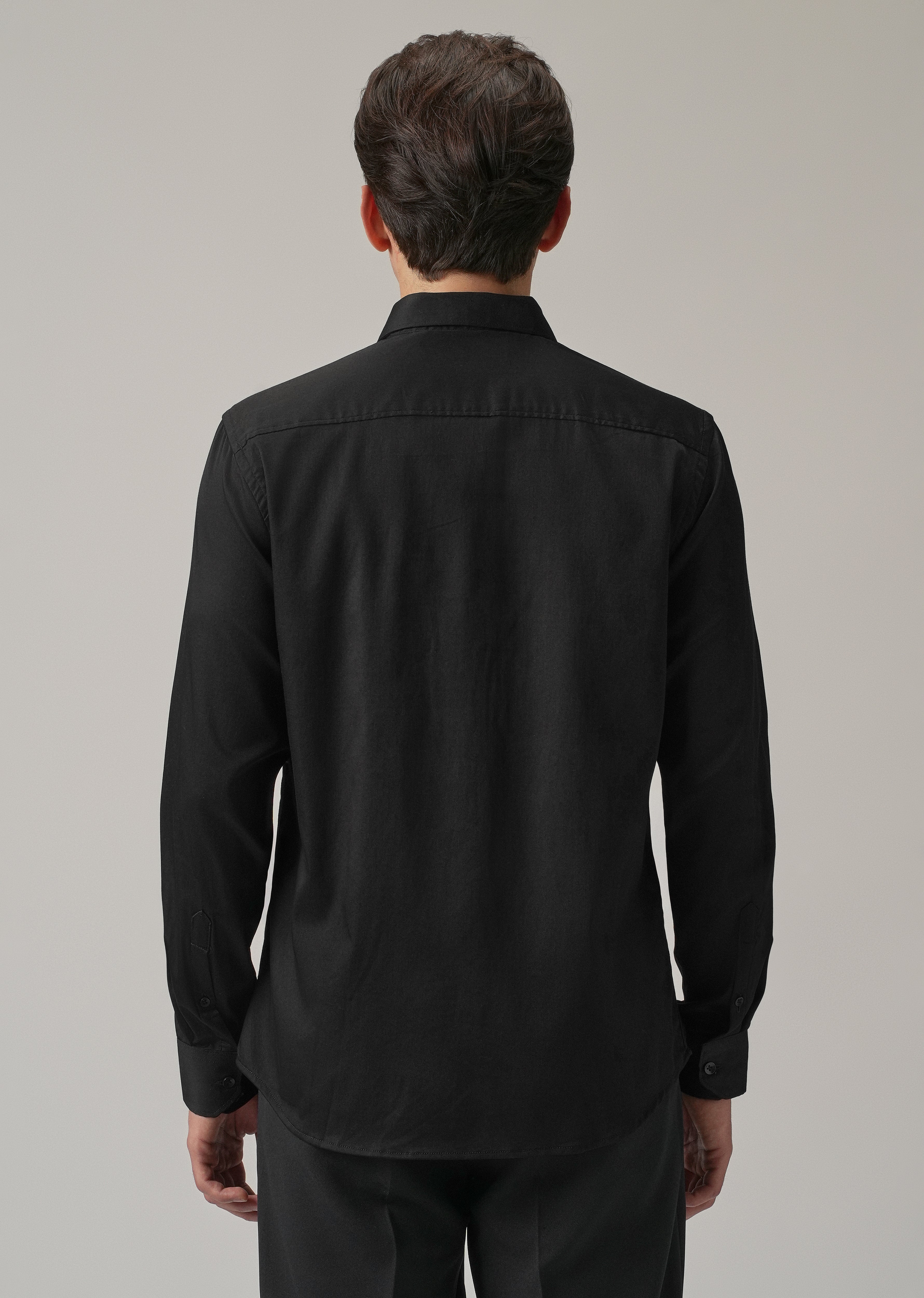 Black Micro-Stud Designer Shirt