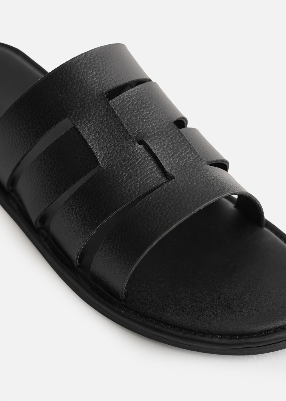 Black Multi-Strap Comfort Sandals