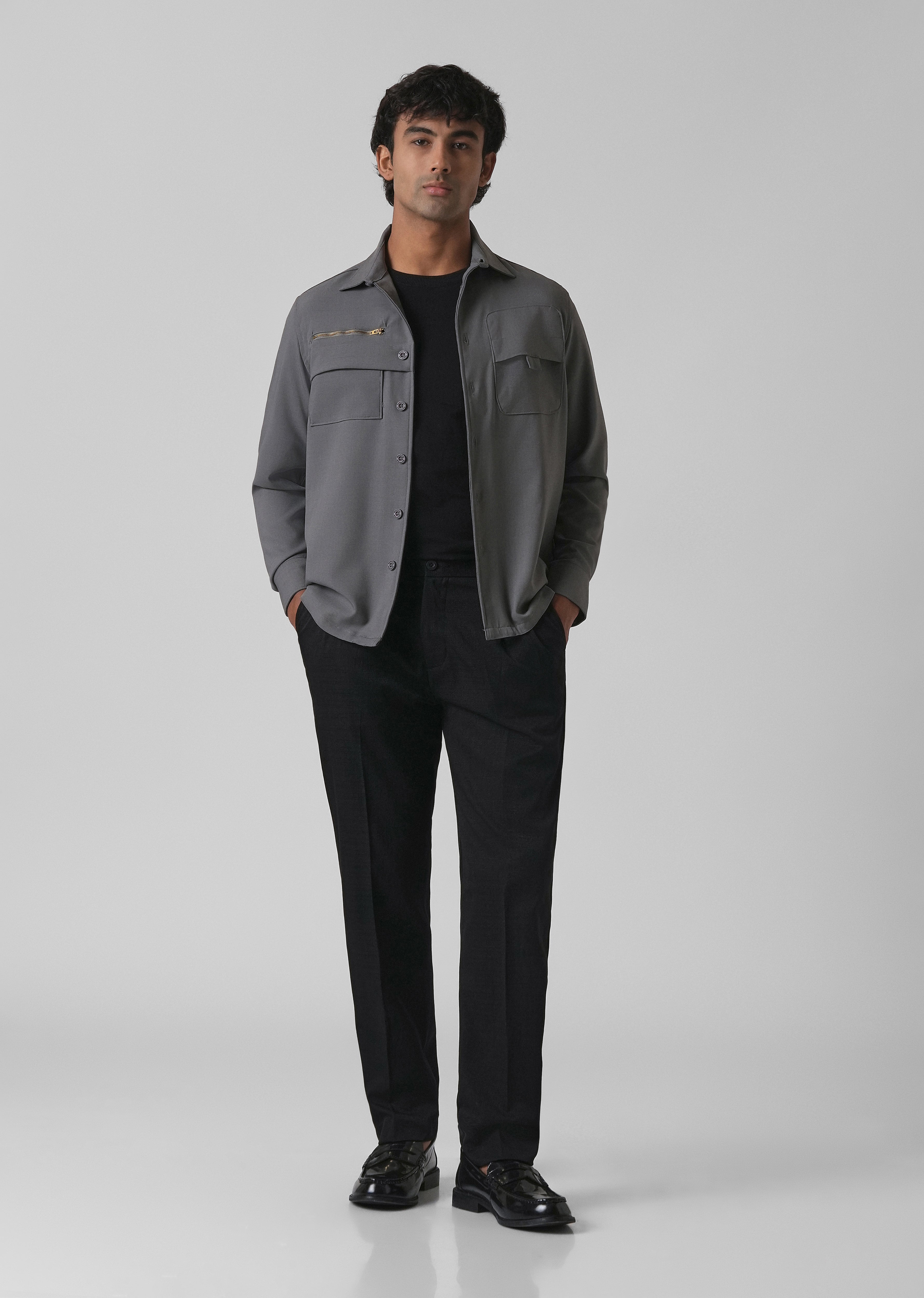 Black Pleated Gurkha Pant