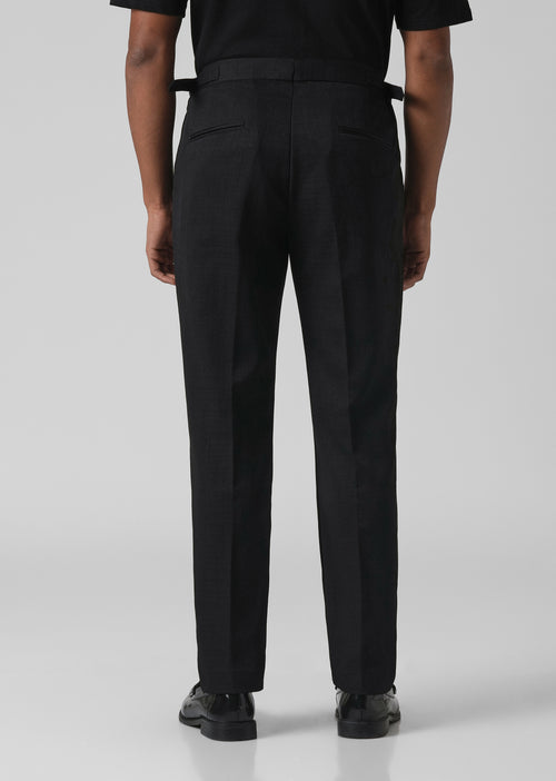 Black Pleated Gurkha Pant
