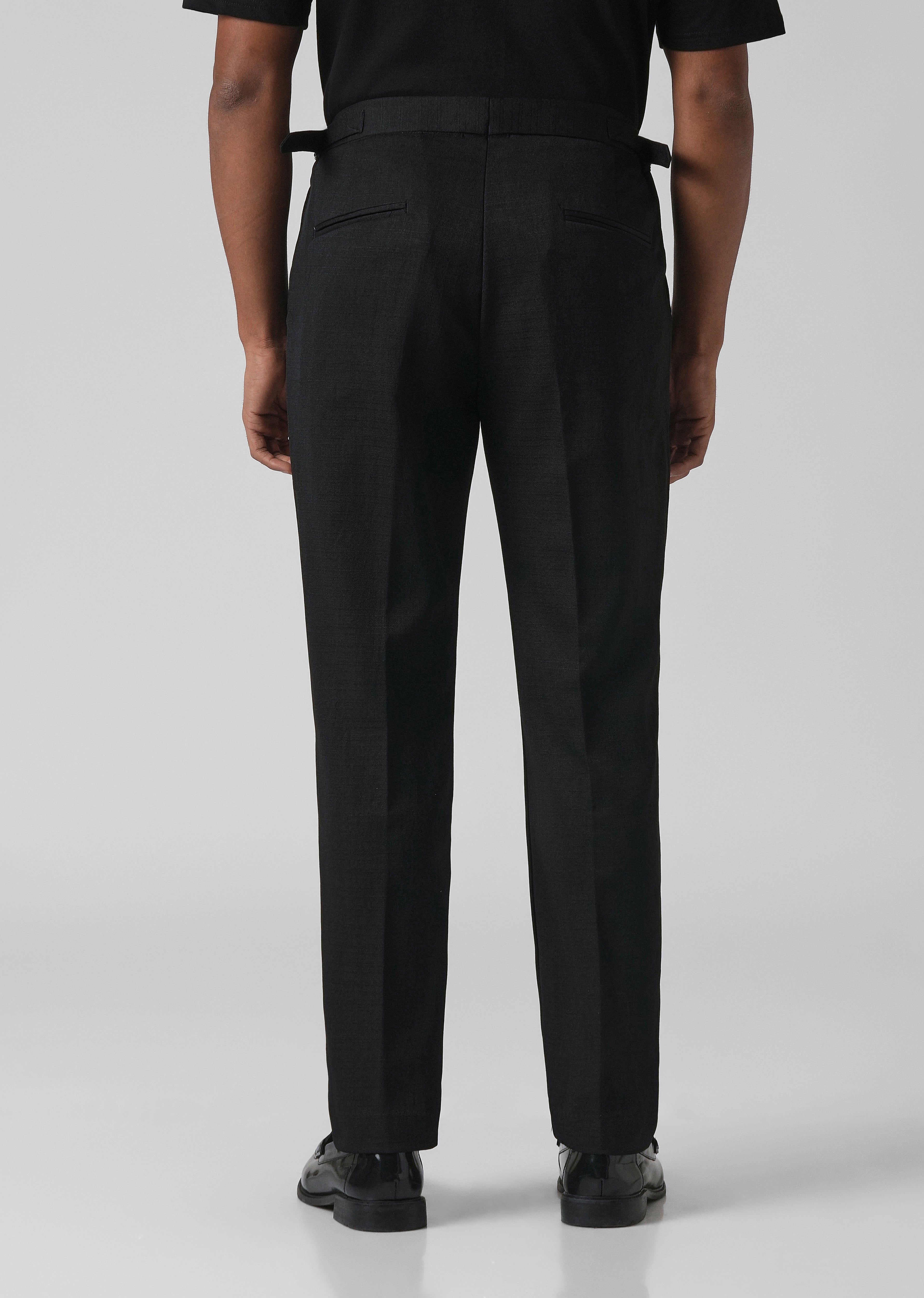 Black Pleated Gurkha Pant