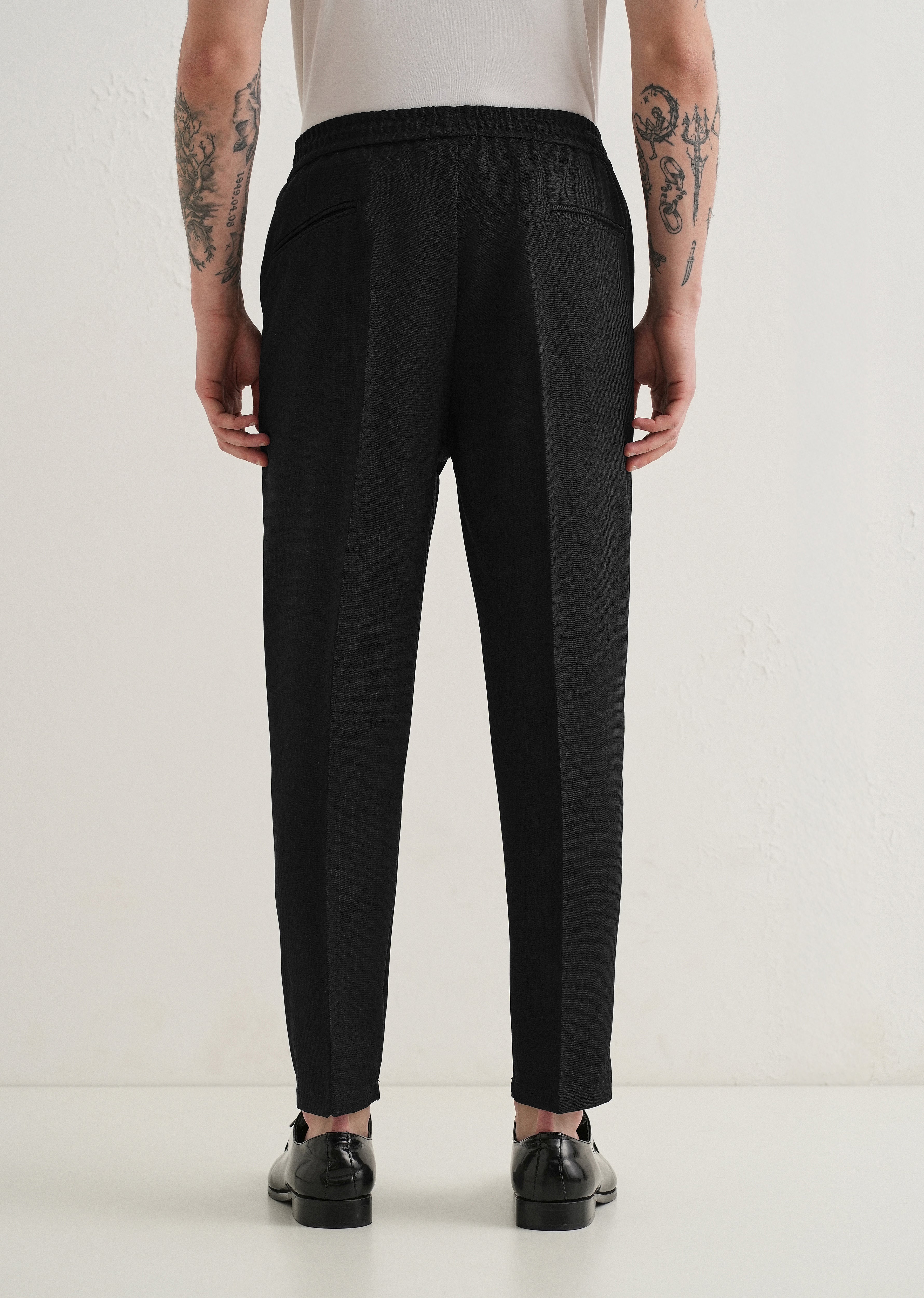 Black Pleated Korean Pant