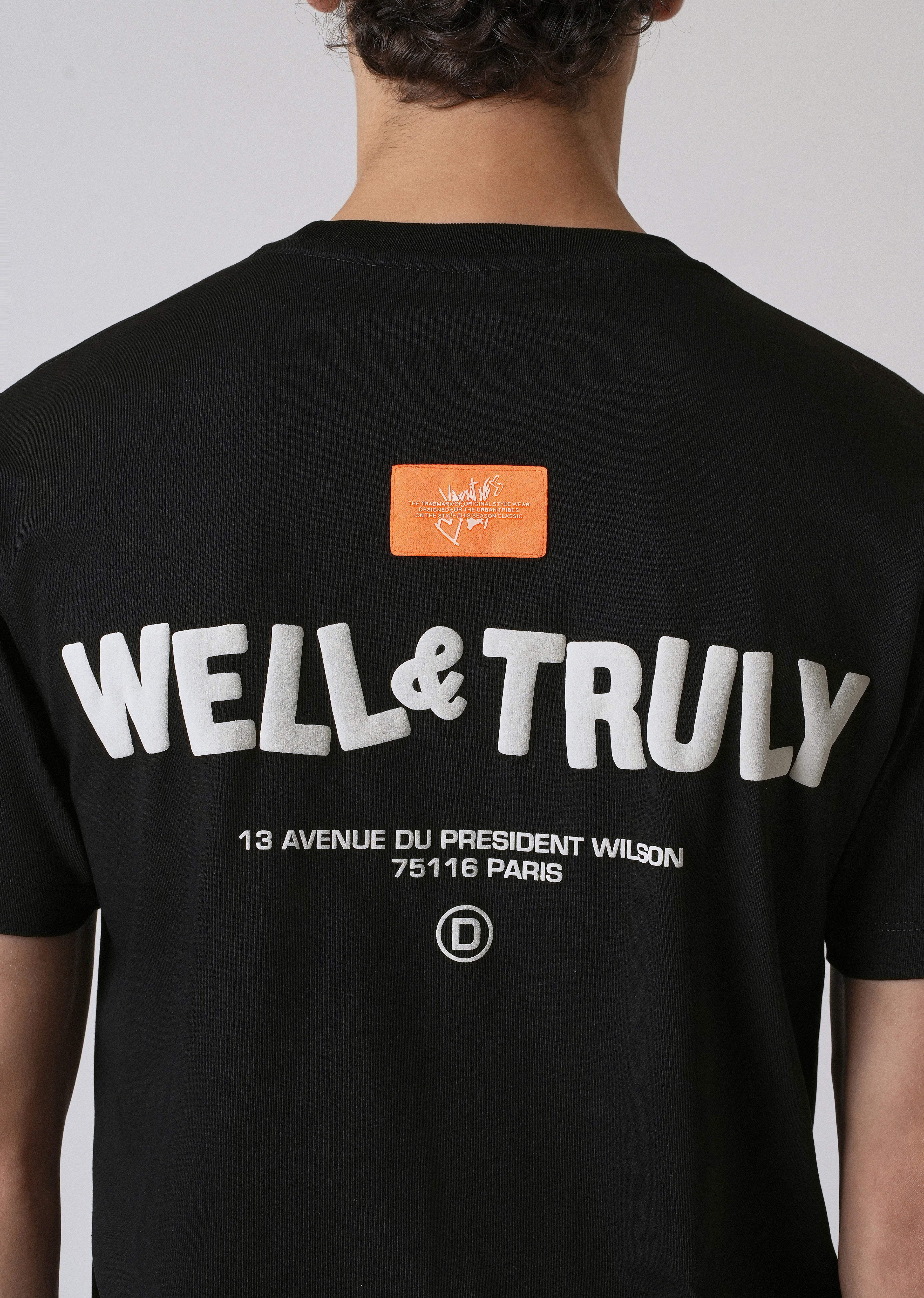 Black Printed Slim Fit T-shirt