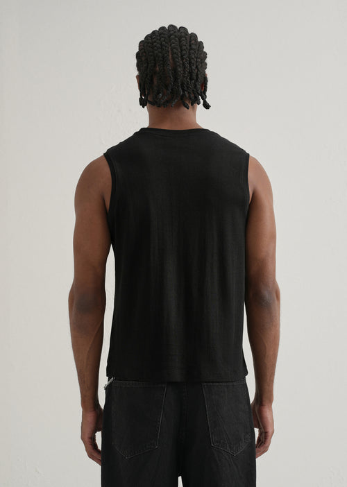 Midnight Black Printed Tank