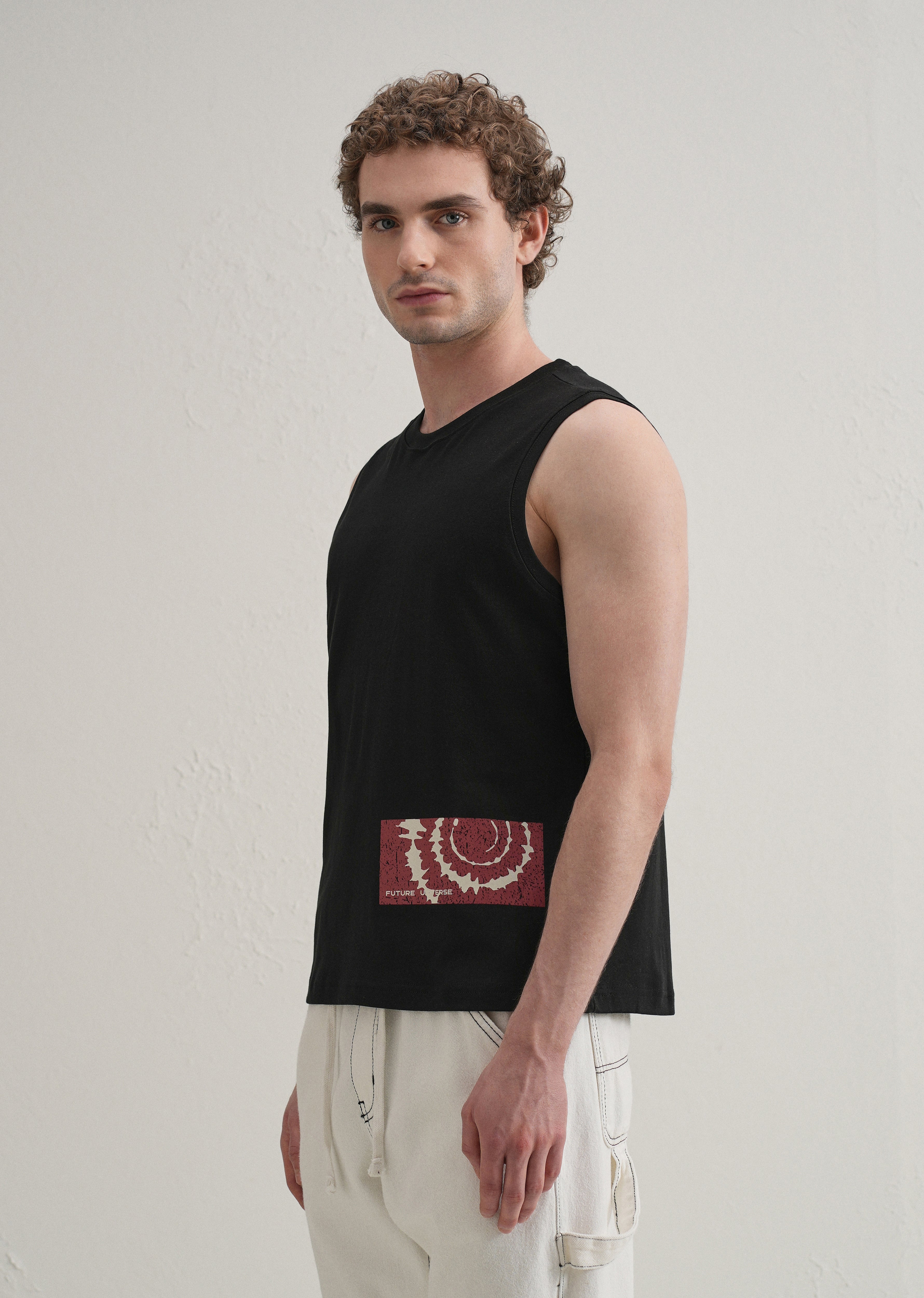 Black Printed Tank