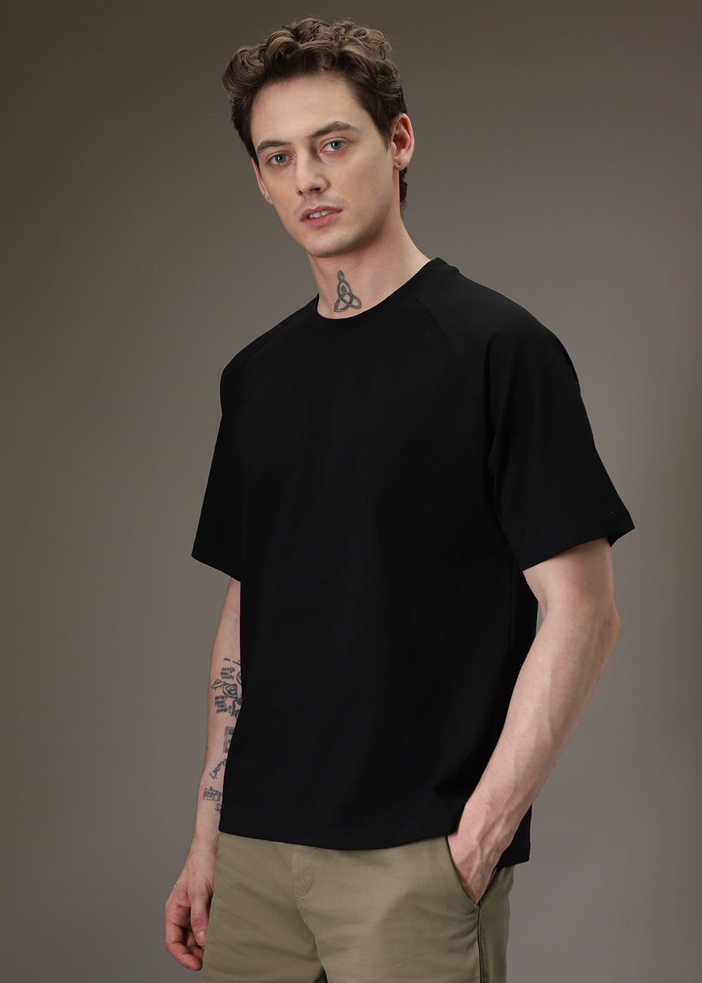 Black Raglan Oversized T-shirt