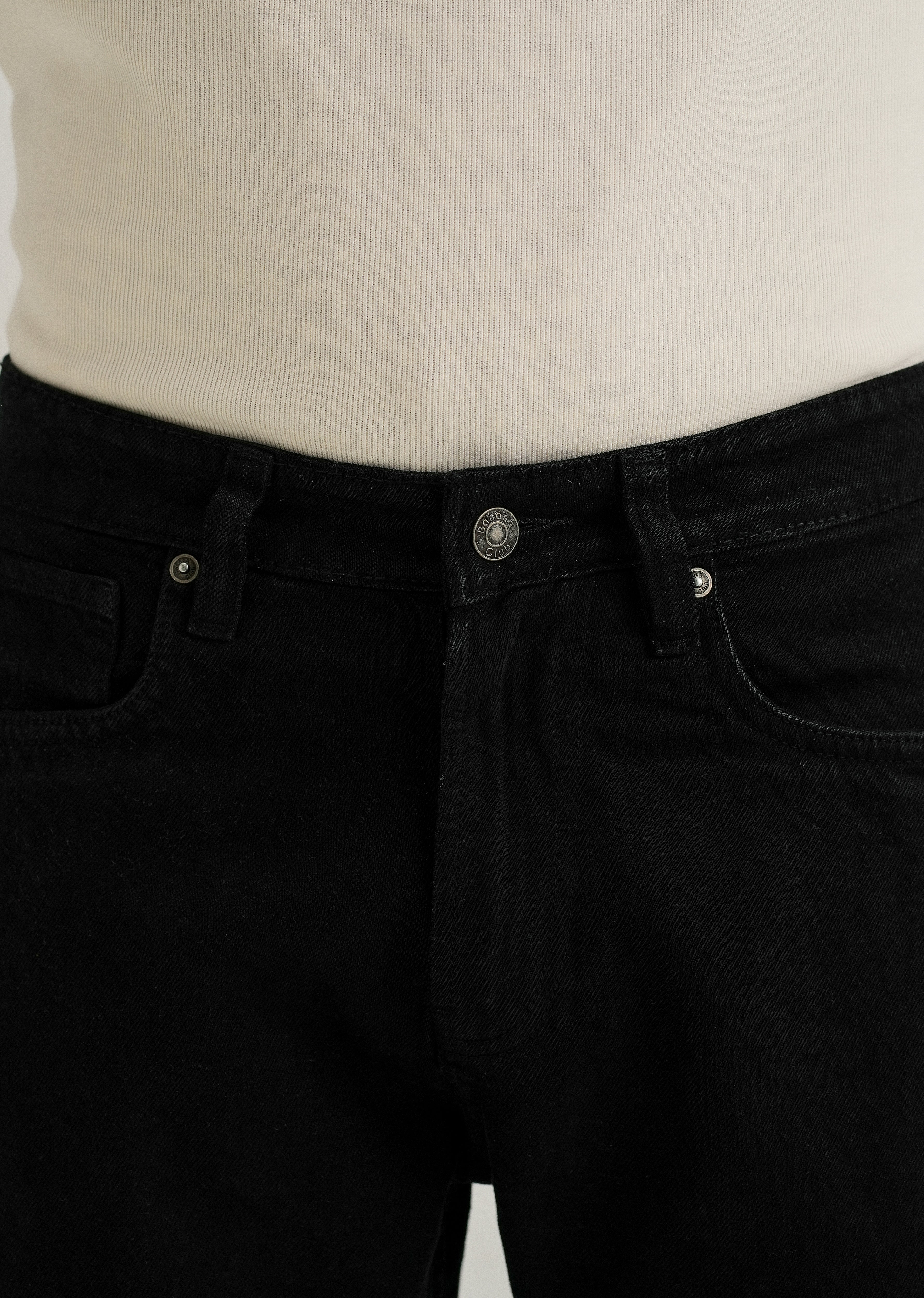 Black Regular Fit Denim