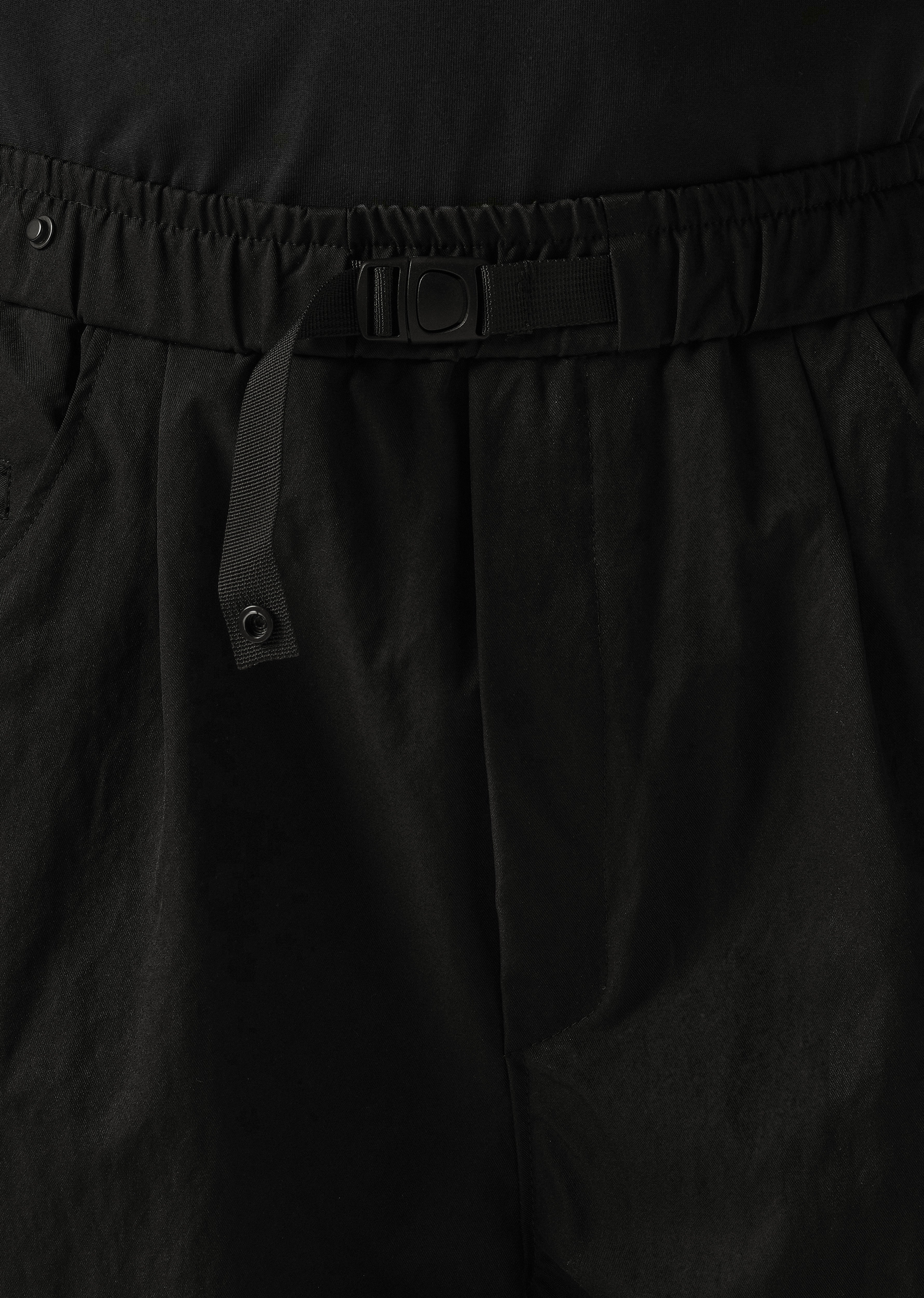 Black Twill Relaxed Fit Pant