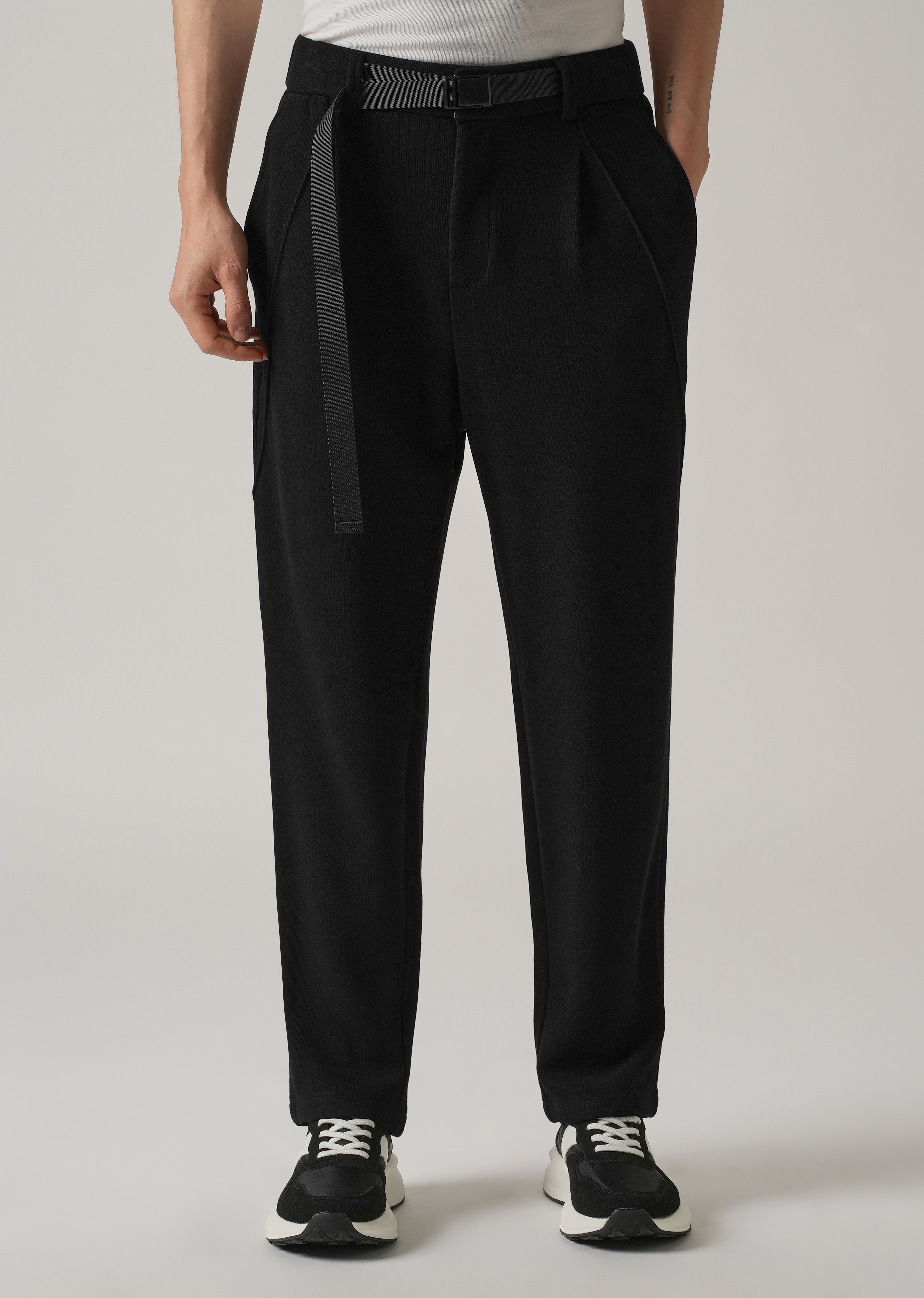 Black Corduroy Relaxed Fit Pant
