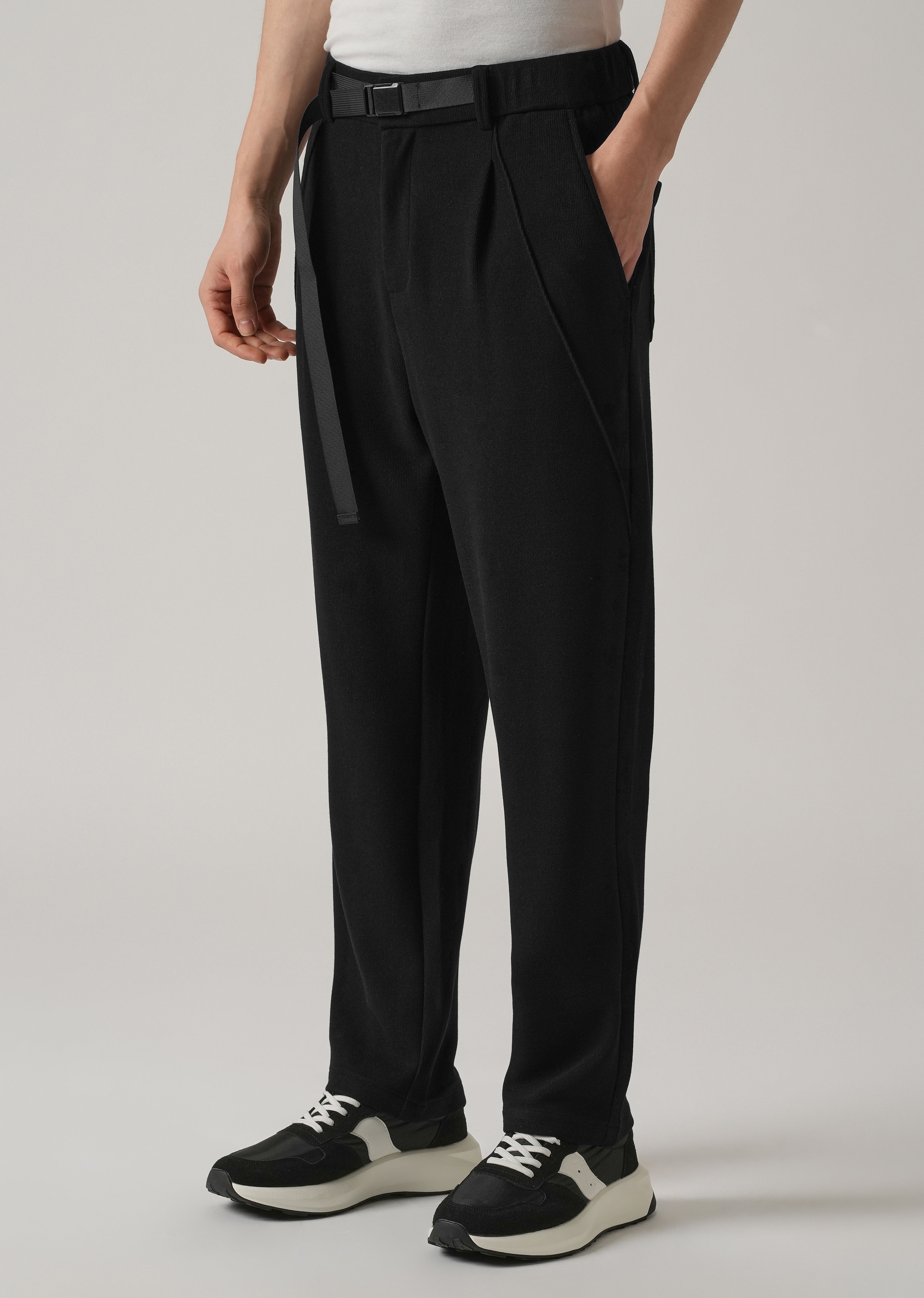 Black Corduroy Relaxed Fit Pant