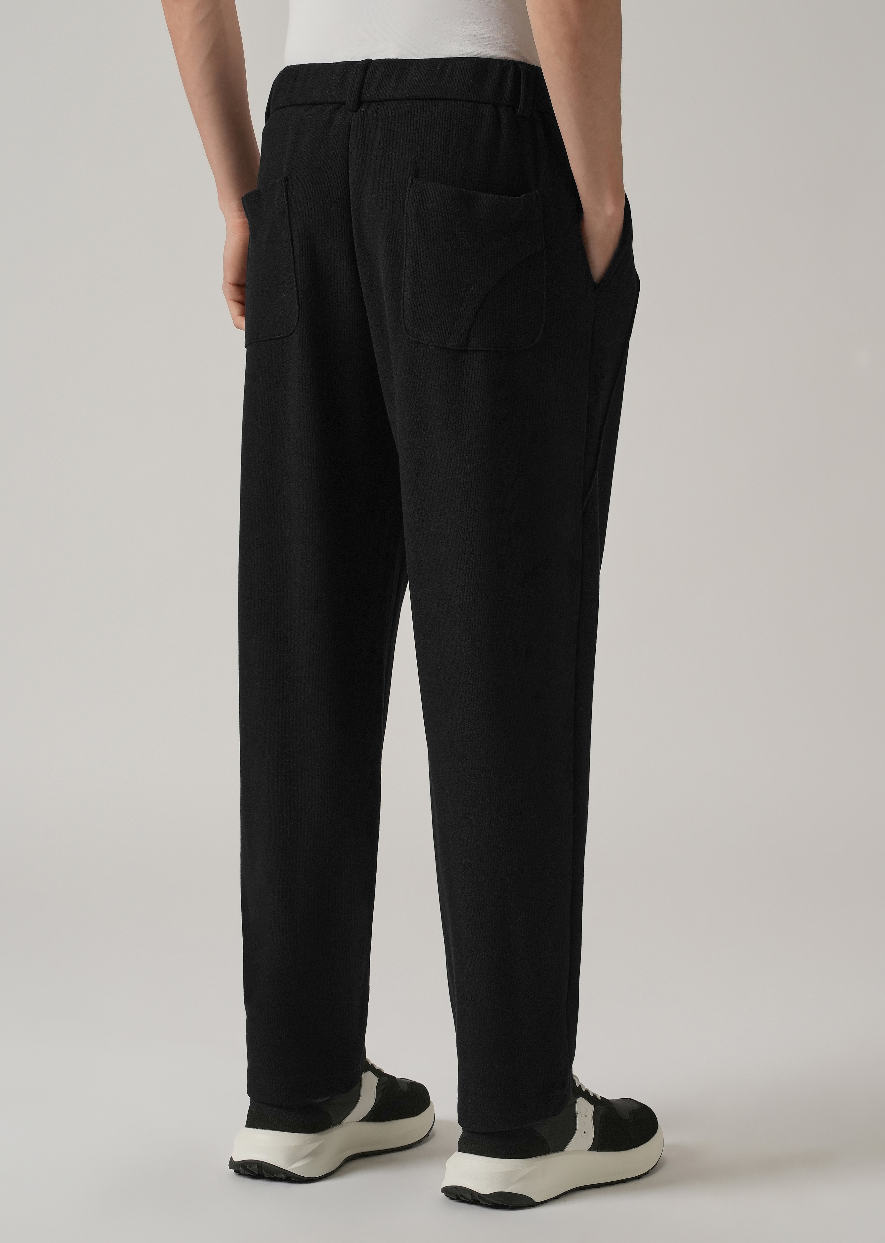 Black Corduroy Relaxed Fit Pant