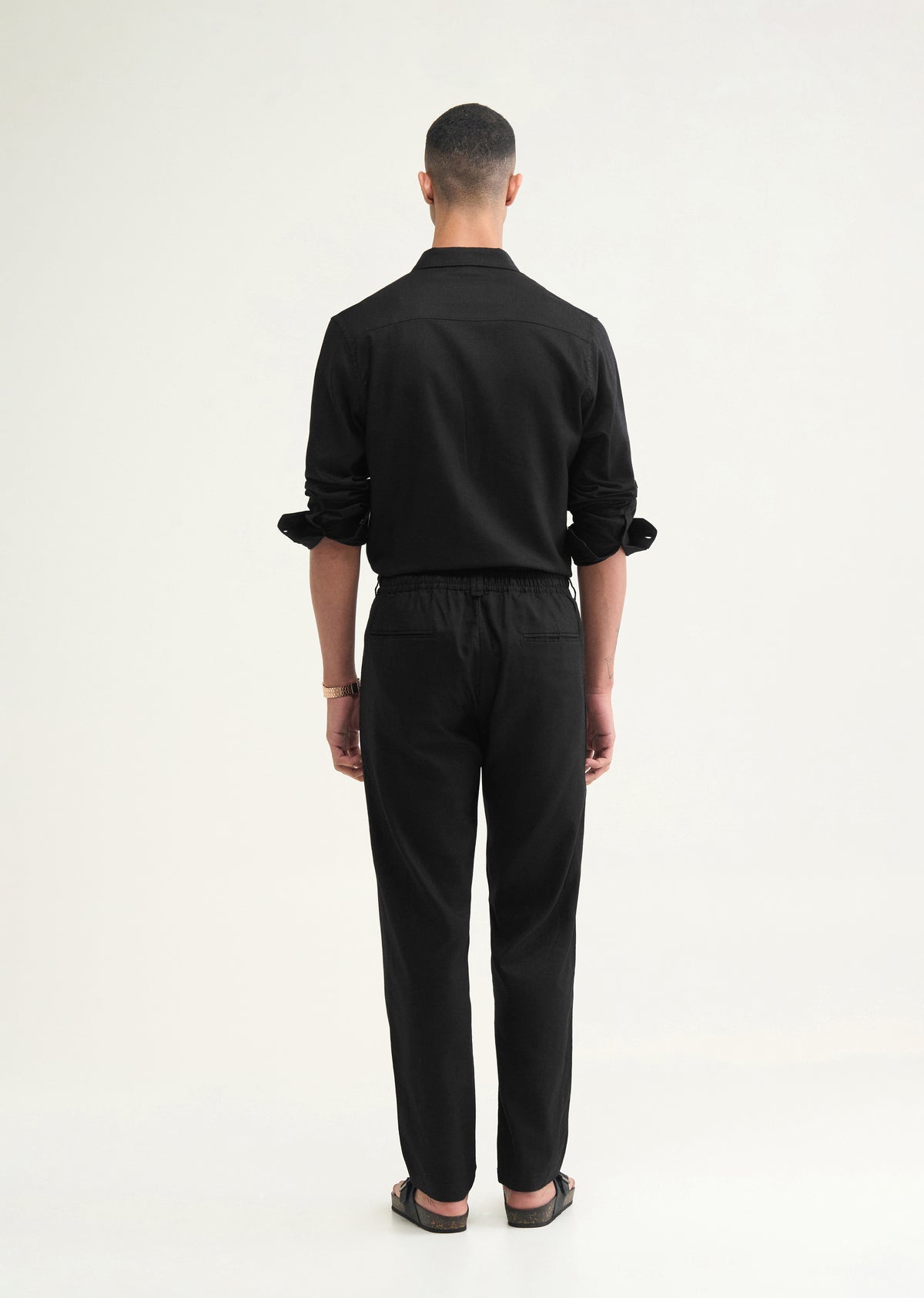 Black Semi-Elasticated Trouser