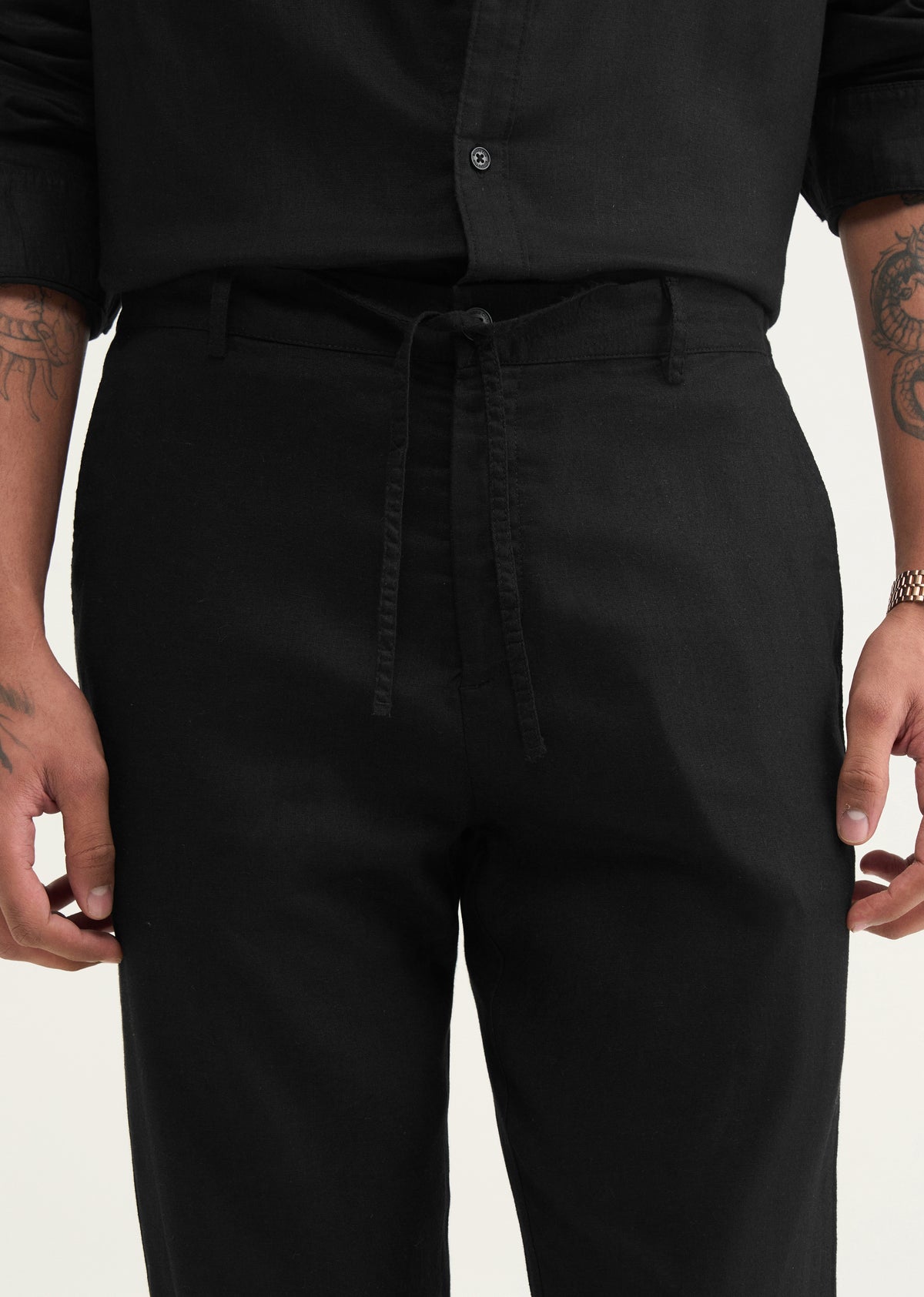 Black Semi-Elasticated Trouser