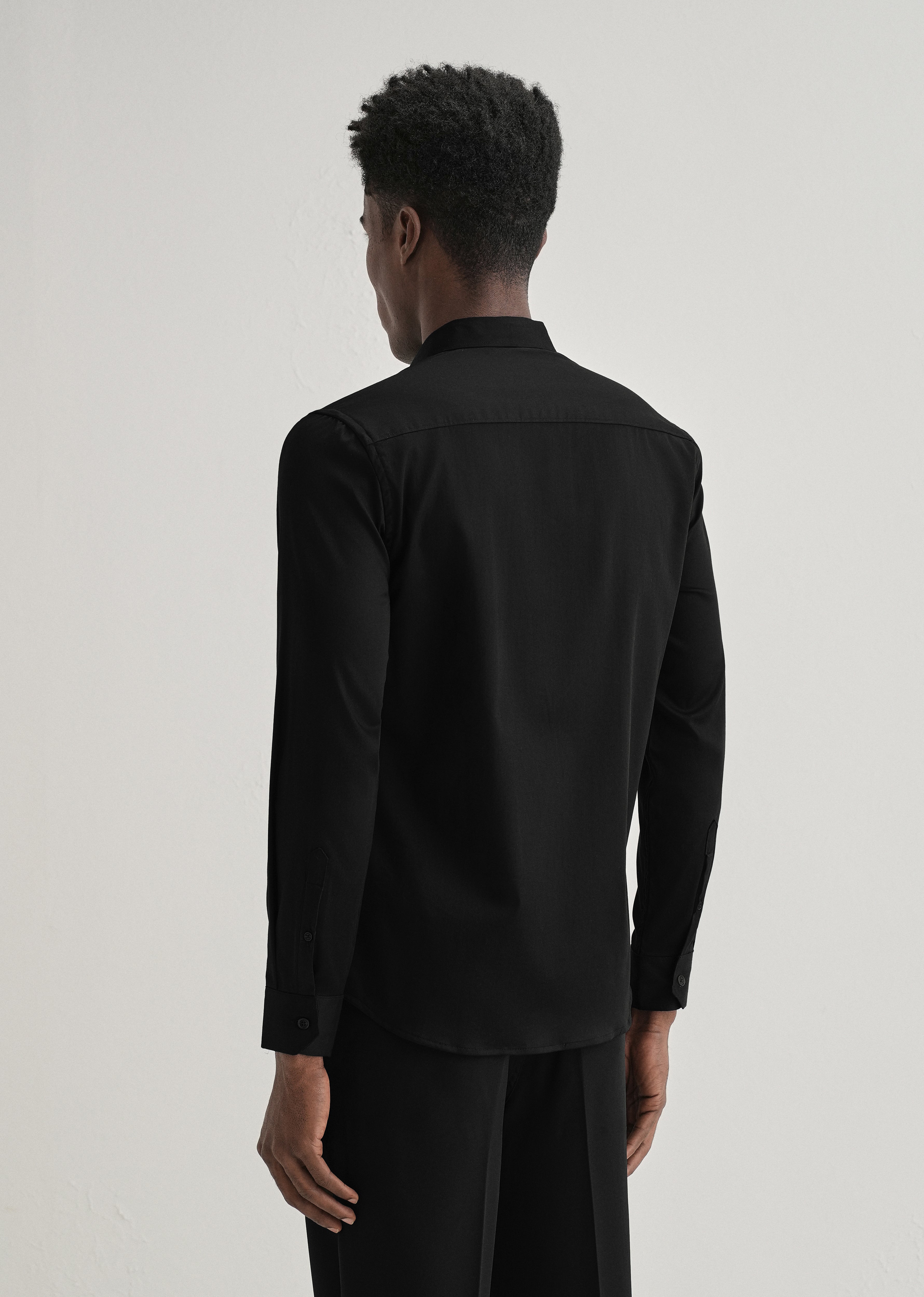 Black Sequence Panel Designer Shirt