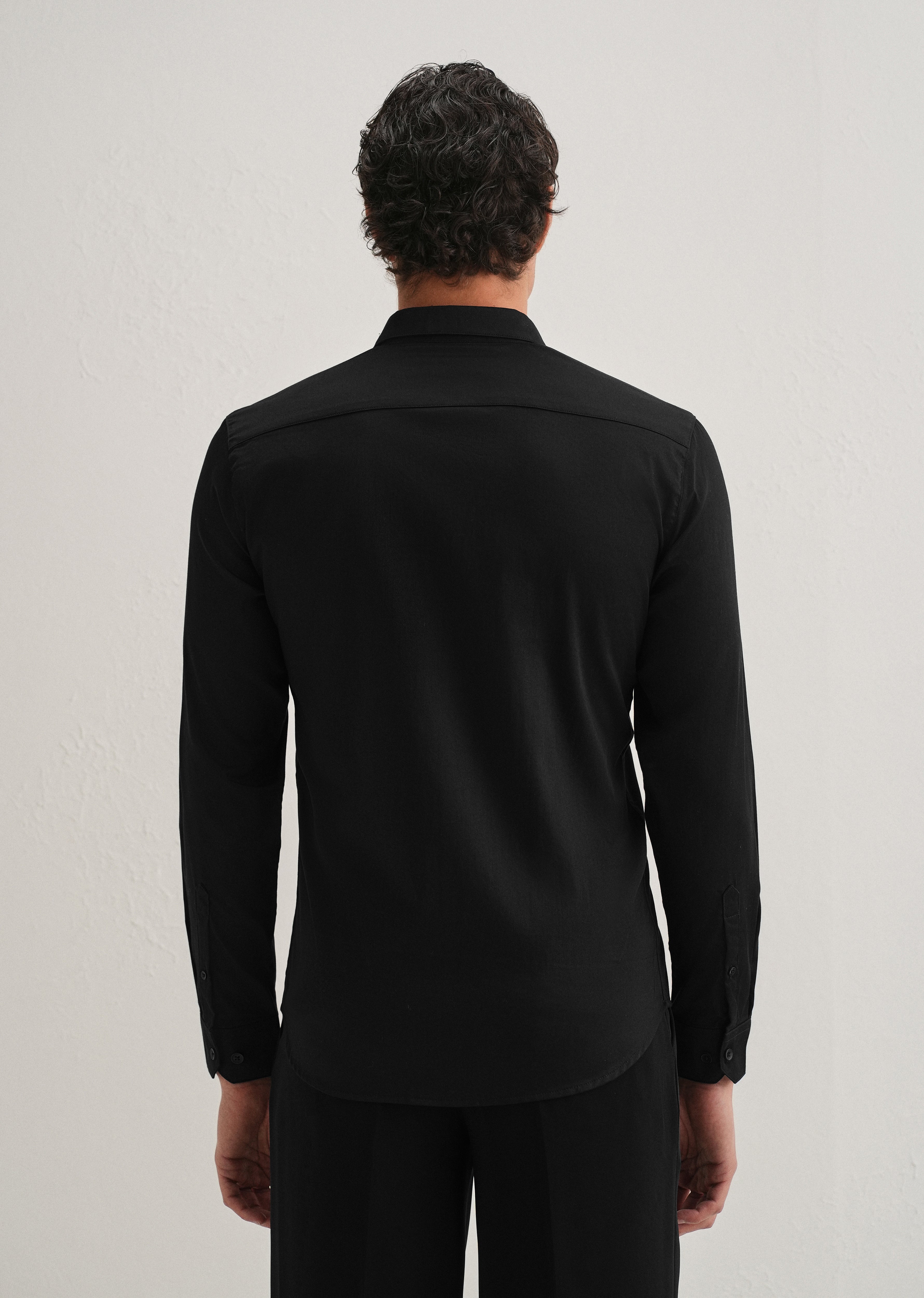 Black Sequin Handcrafted Designer Shirt