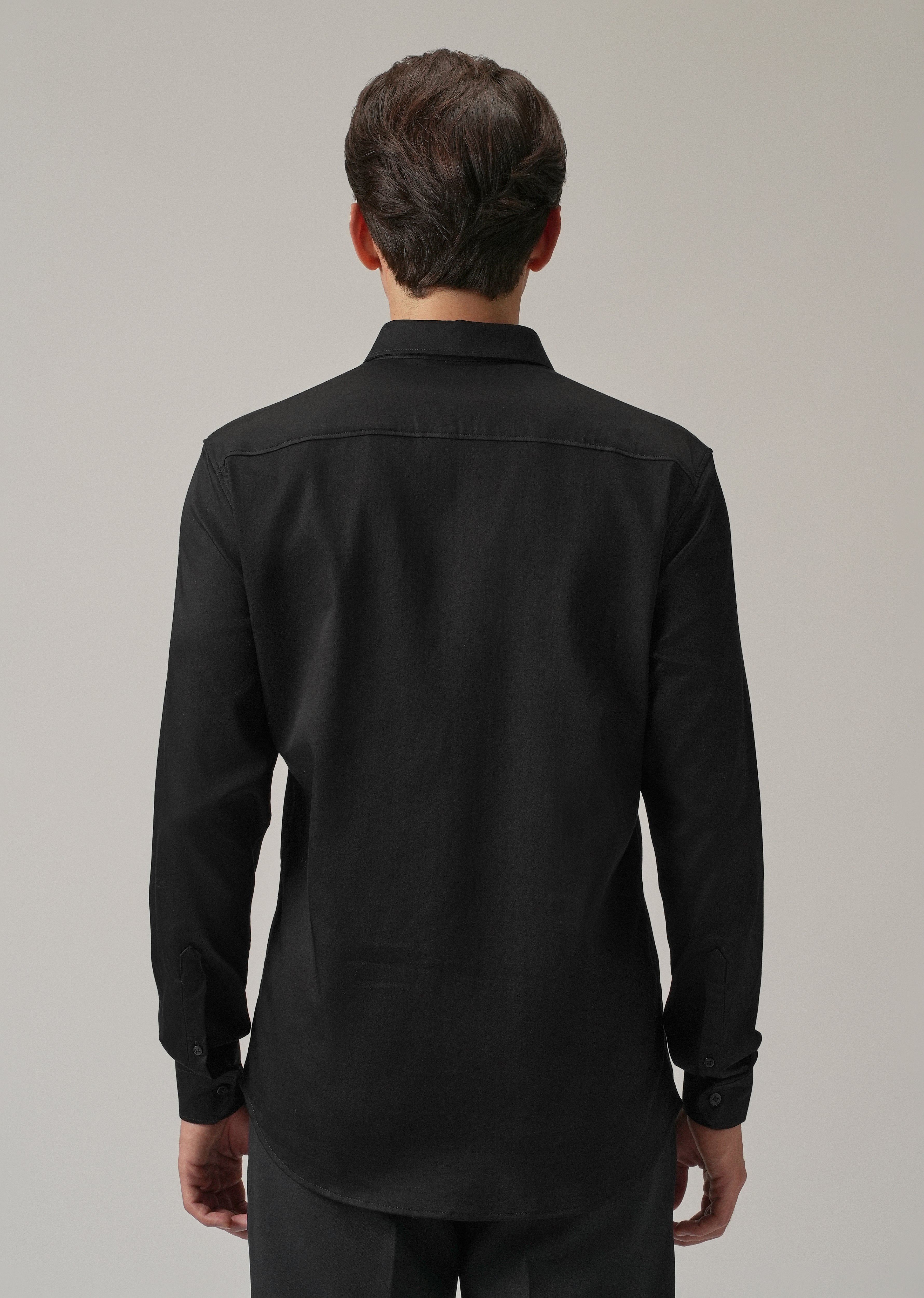 Black Serpentine Dragon Handwork Designer Shirt