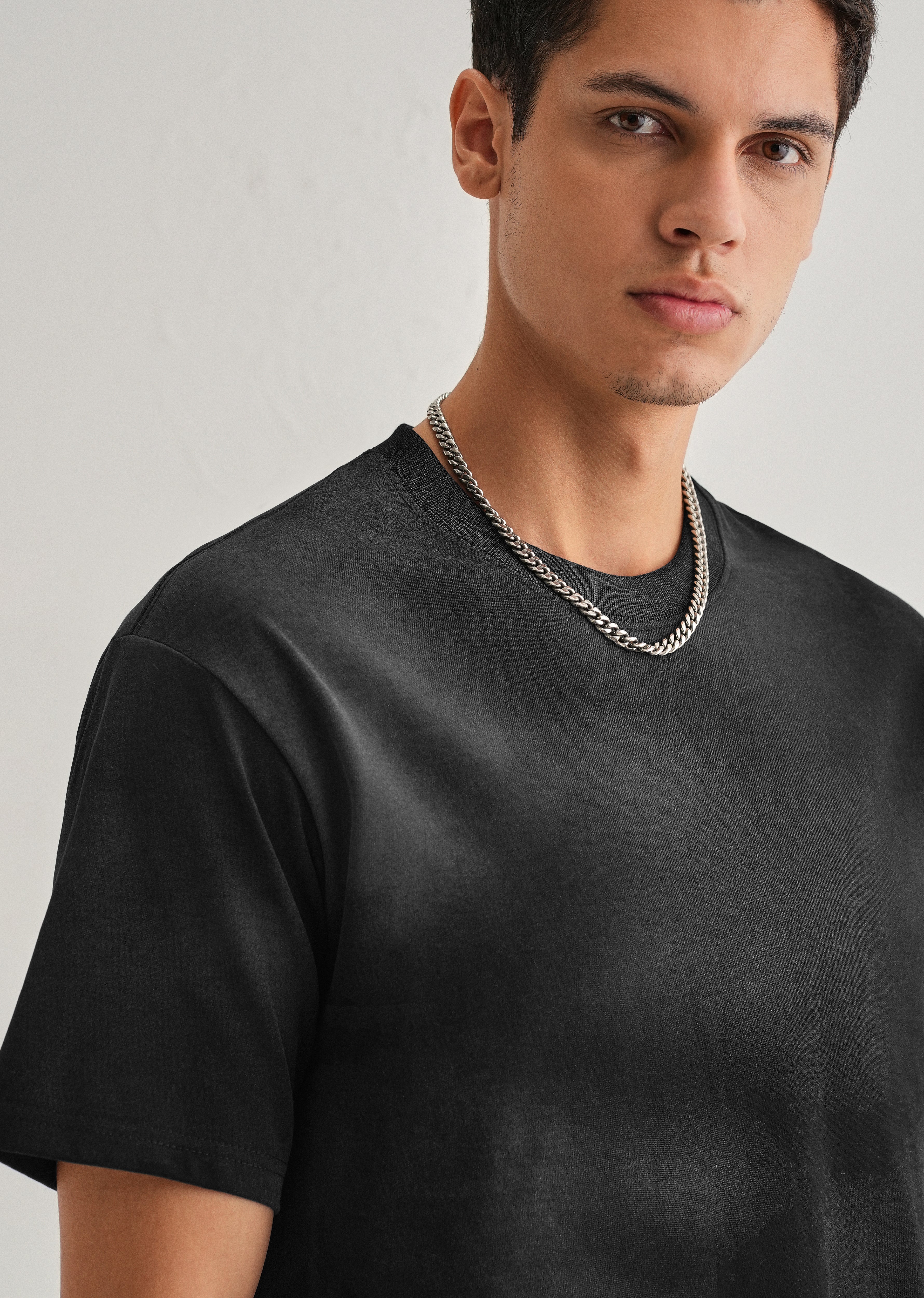 Black Smudge Wash Oversized T-shirt