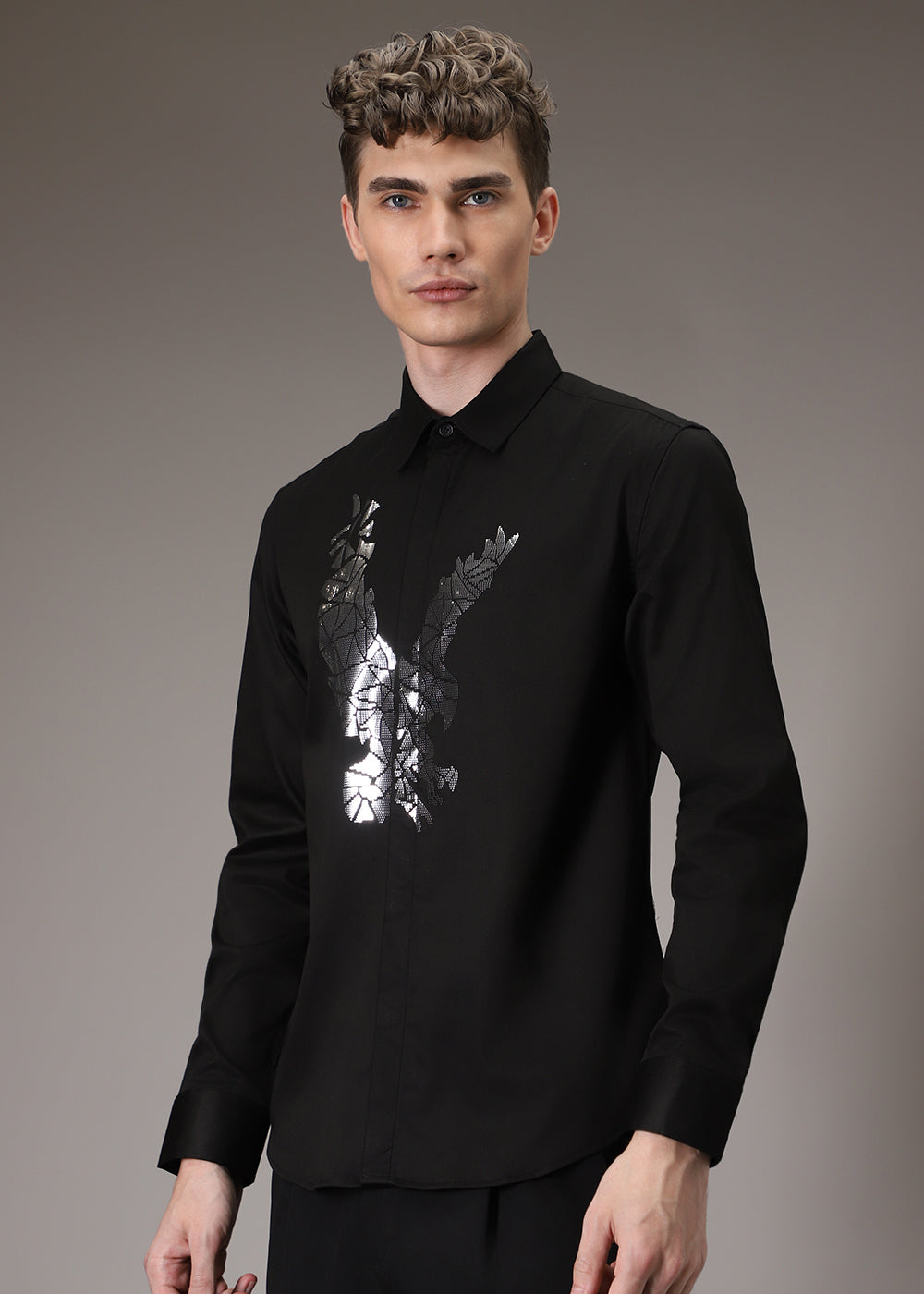 Black Soar Eagle Sequenced Shirt