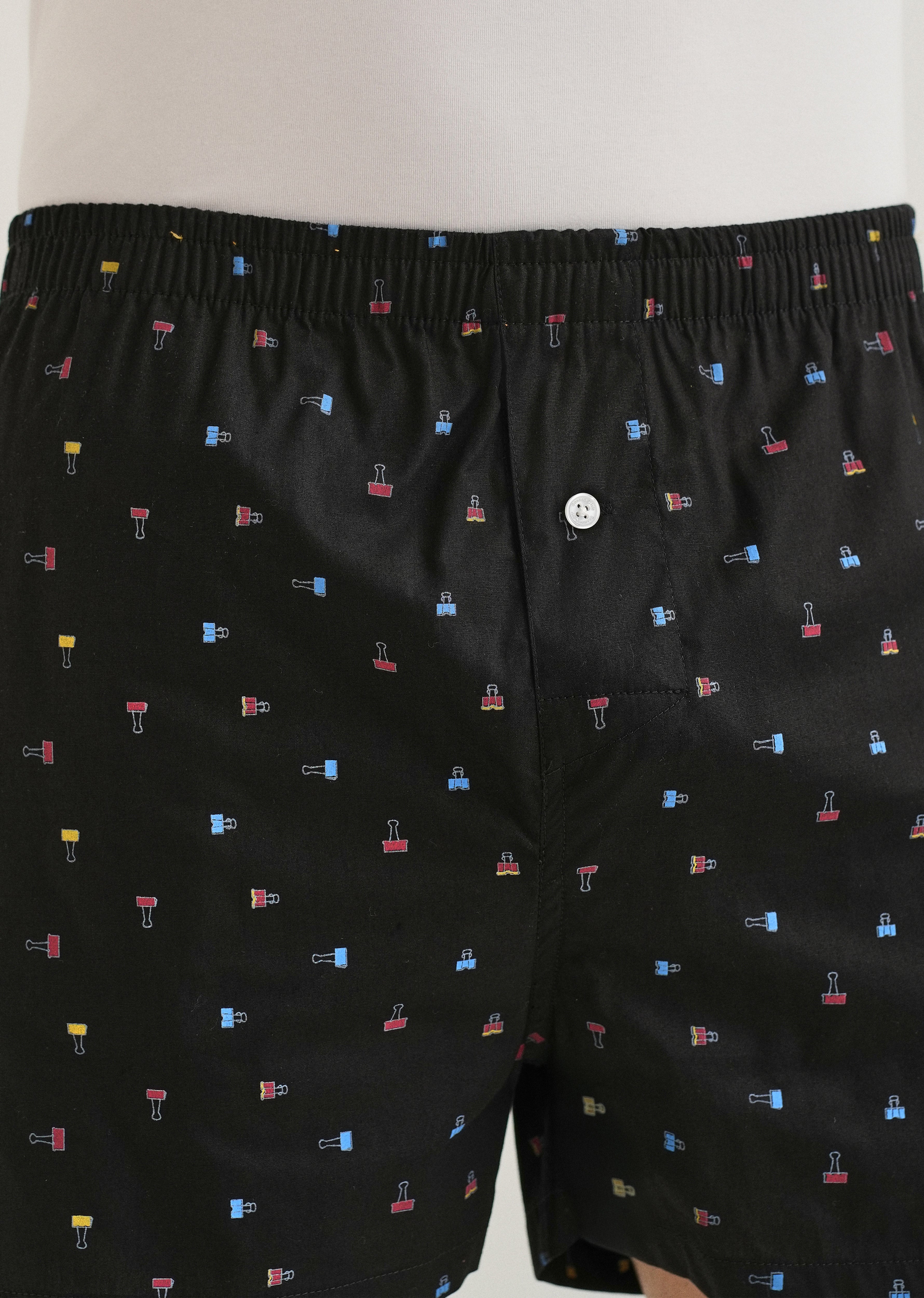 Black Stamp Printed Boxer