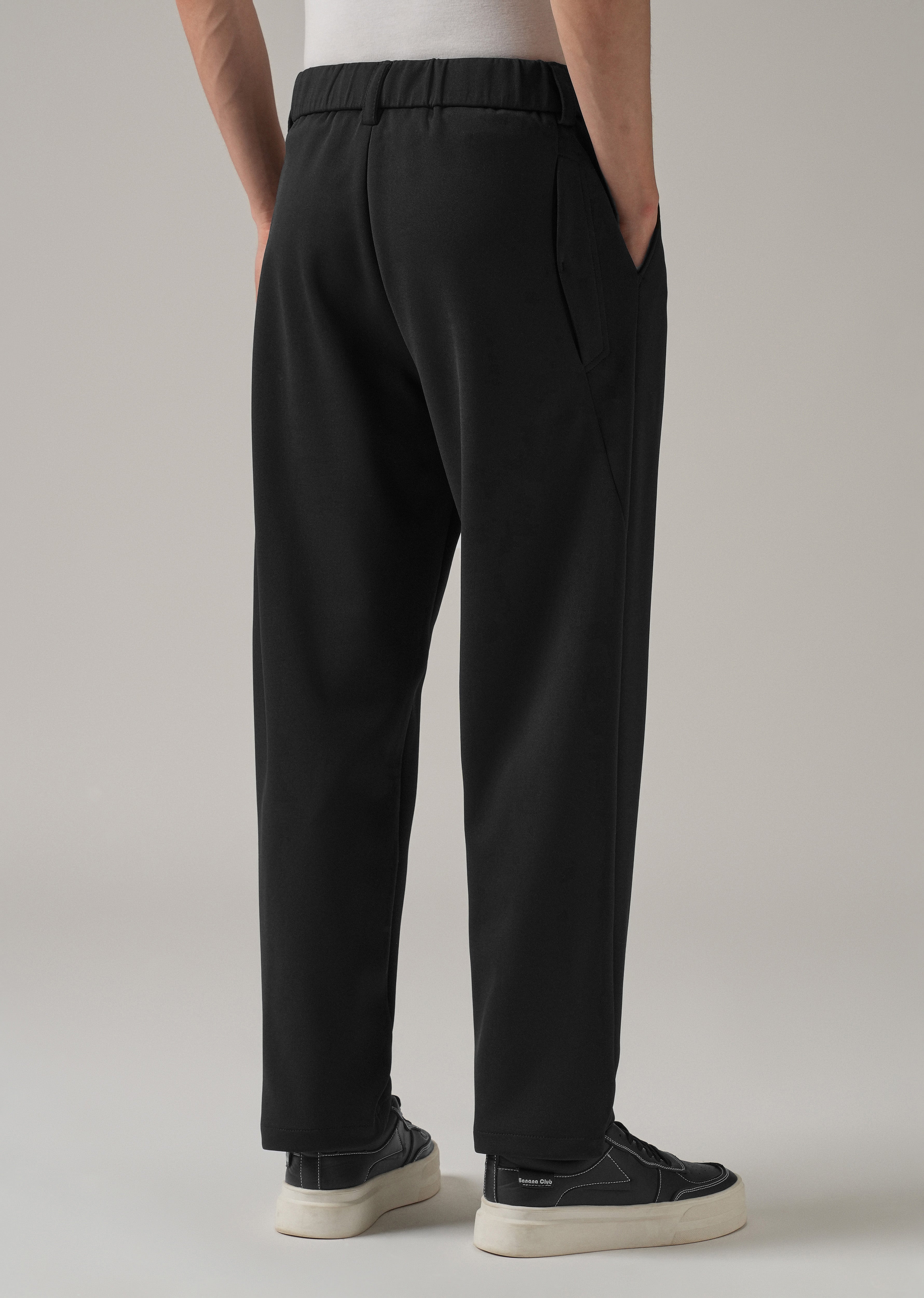 Black Stretch Elasticated Pant