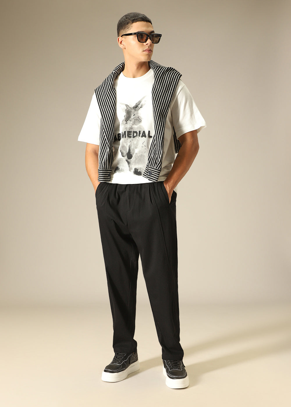 Black Relaxed Fit Trouser