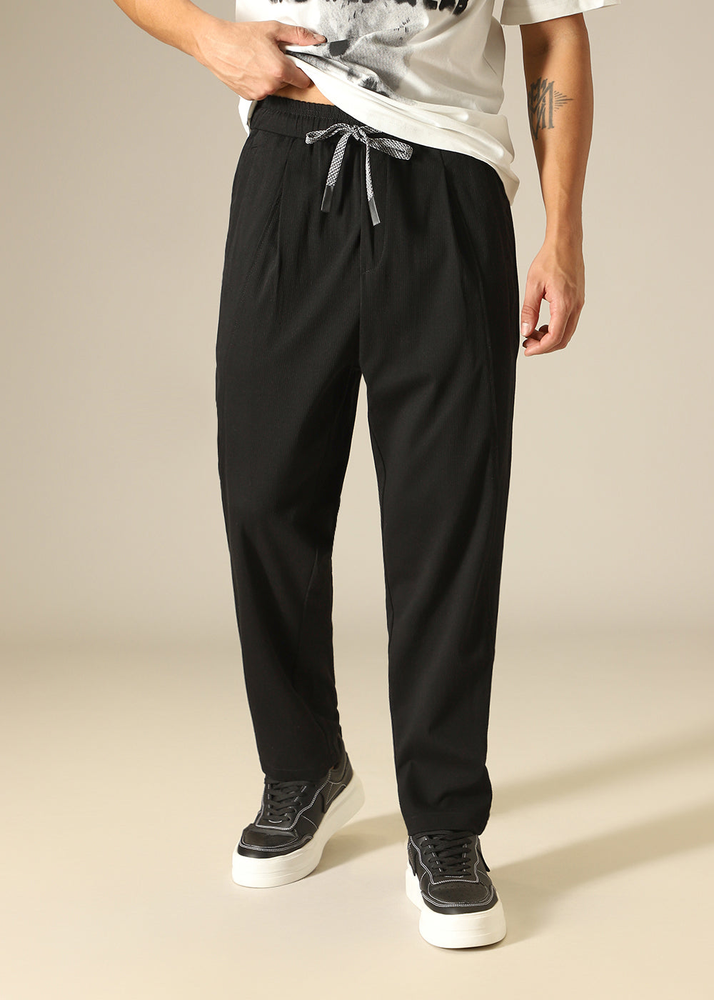 Black Relaxed Fit Trouser