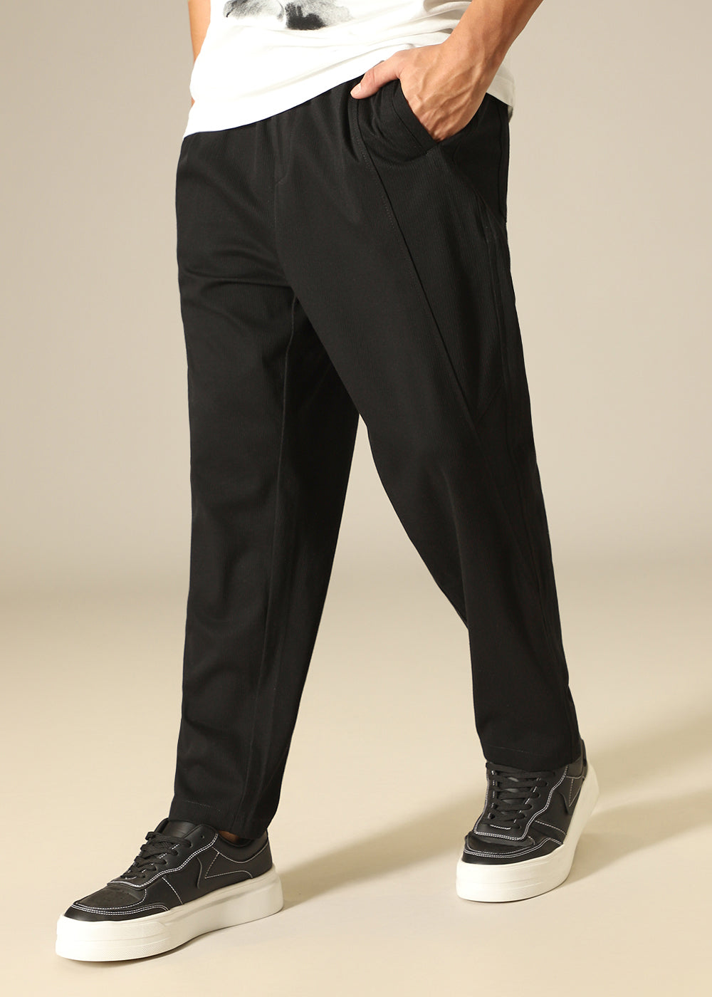 Black Relaxed Fit Trouser