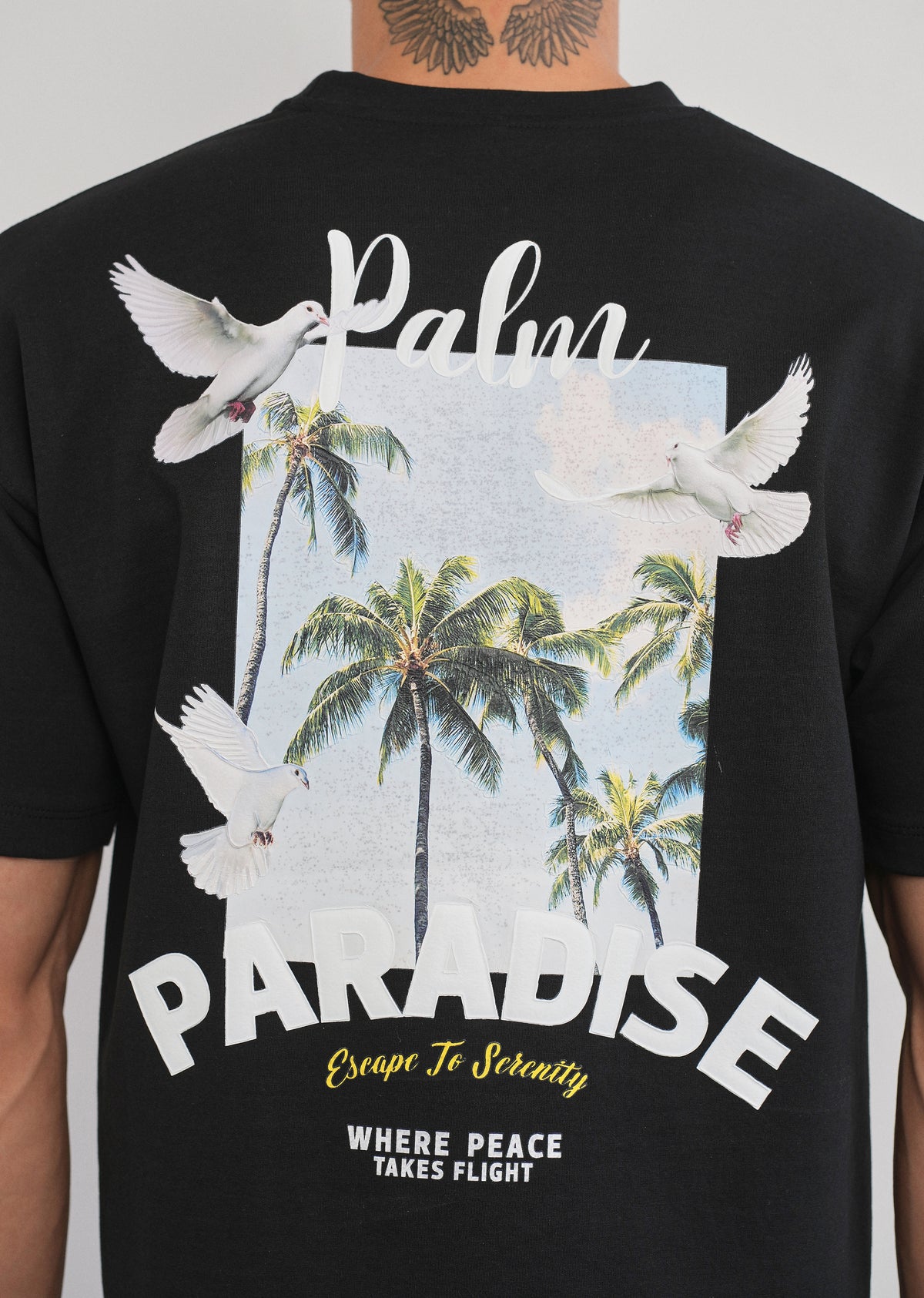 Black Paradise Graphic Print T-shirt