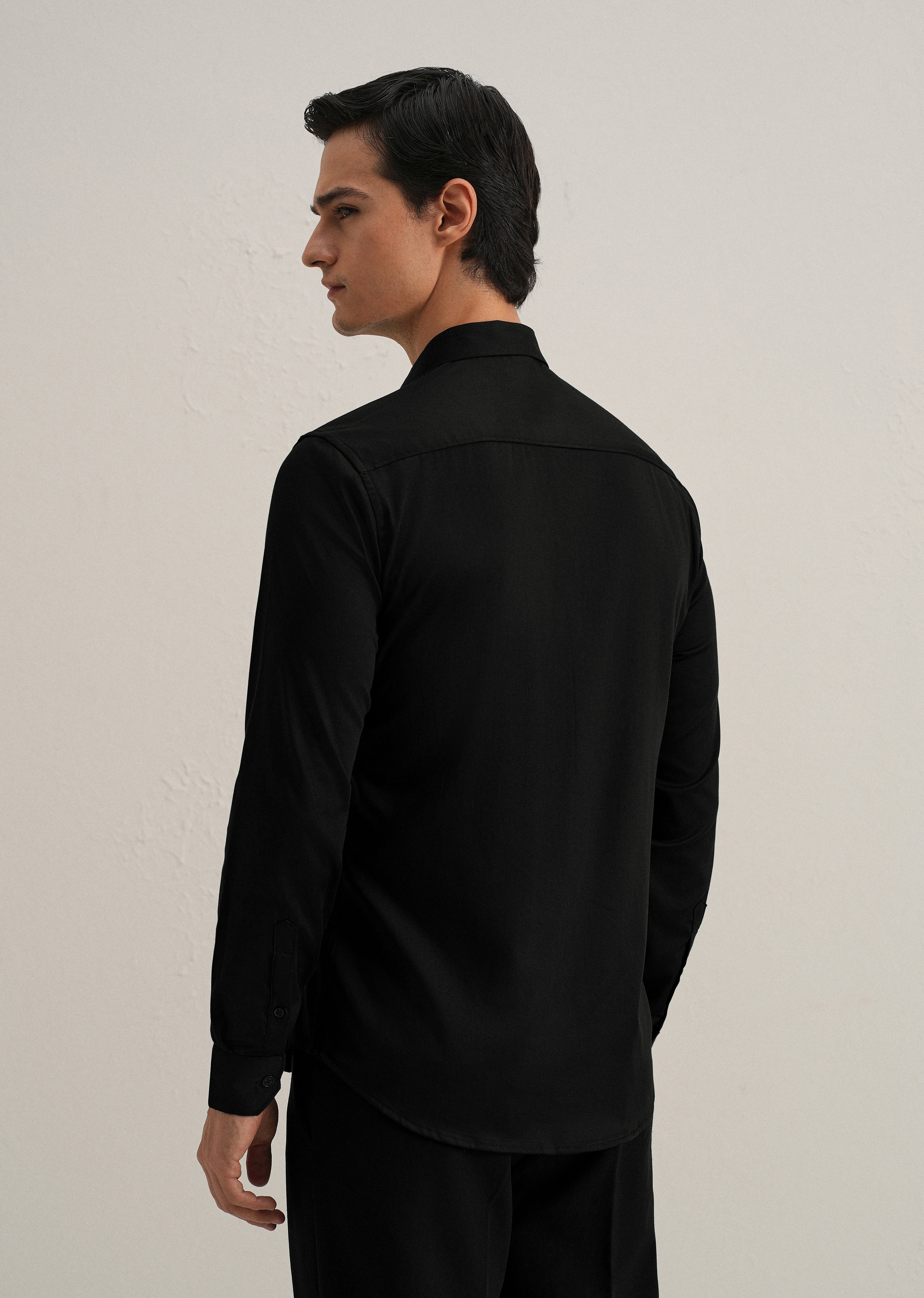 Black Tiger Embroidered Designer Shirt