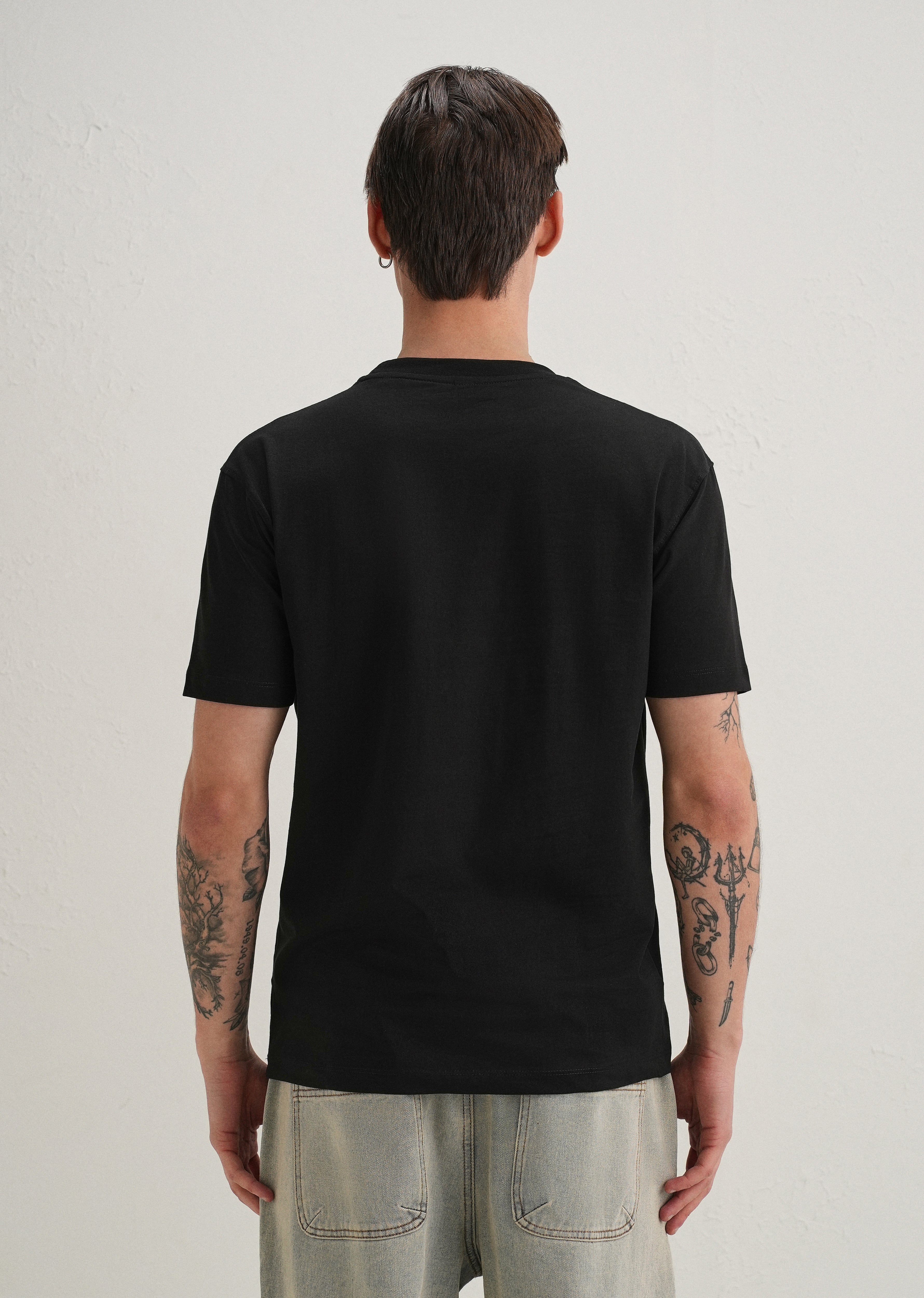 Black Tree Appique T-Shirt