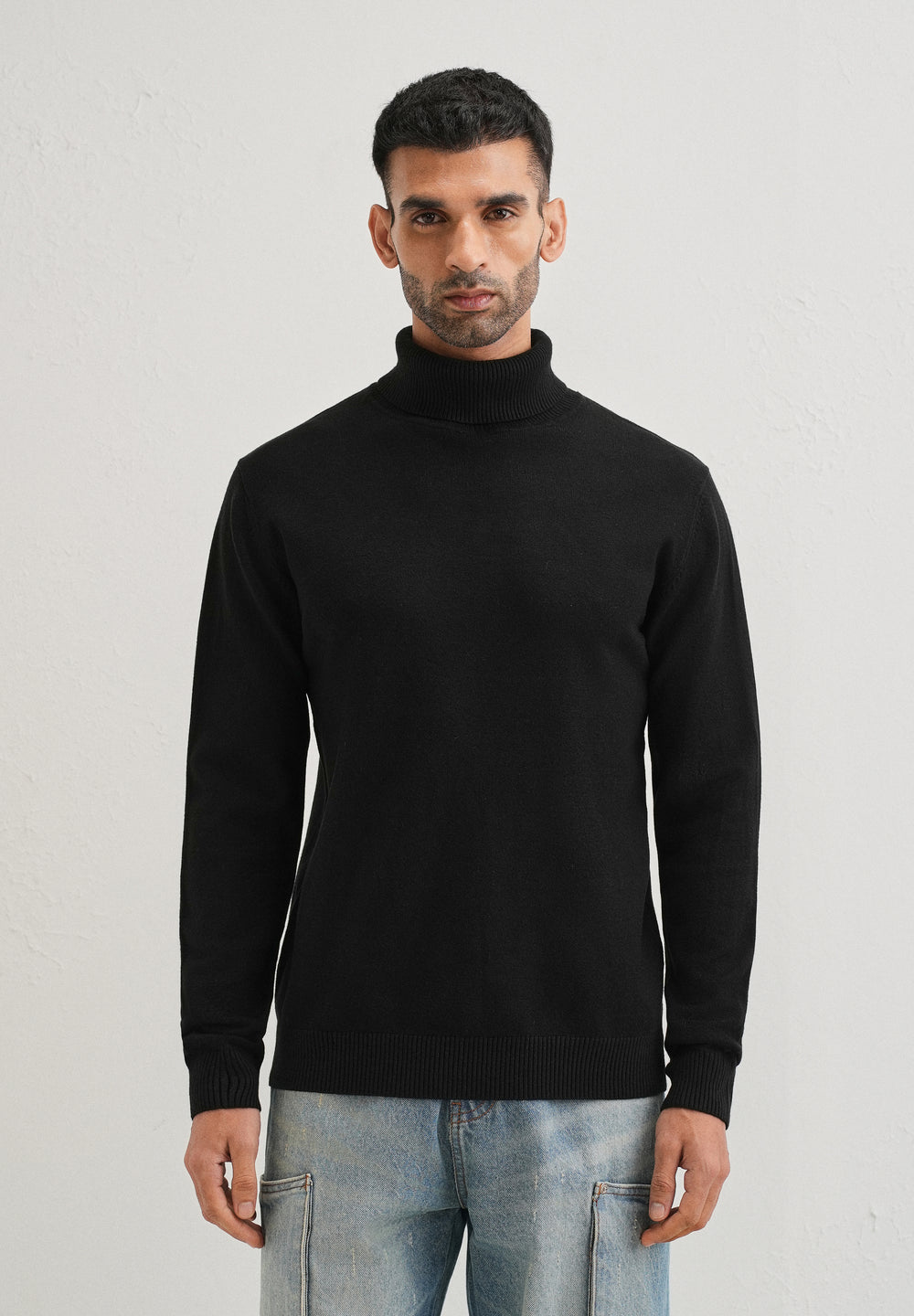 Black Turtle-Neck Sweater
