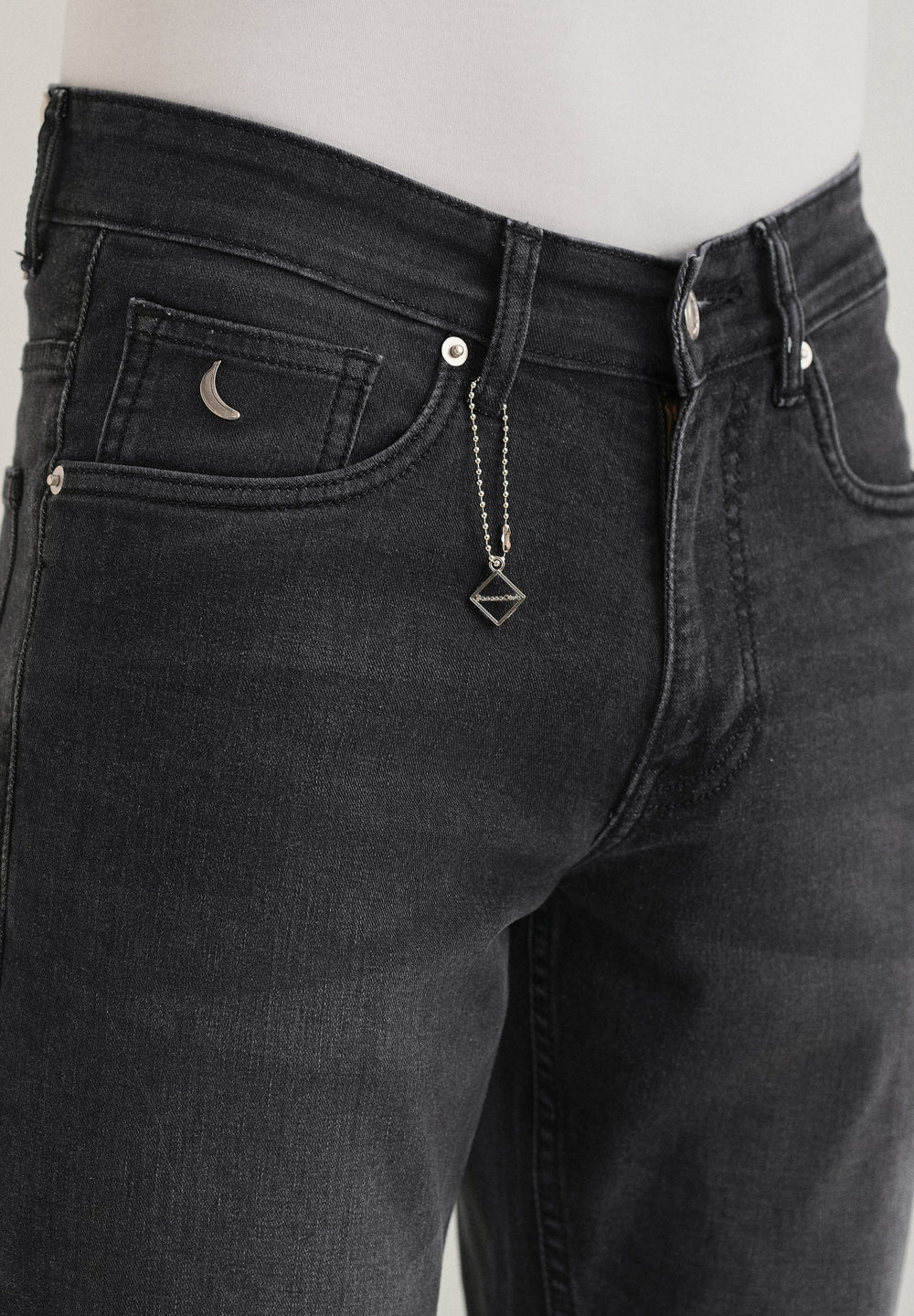 Black Wash Ankle Fit Jeans