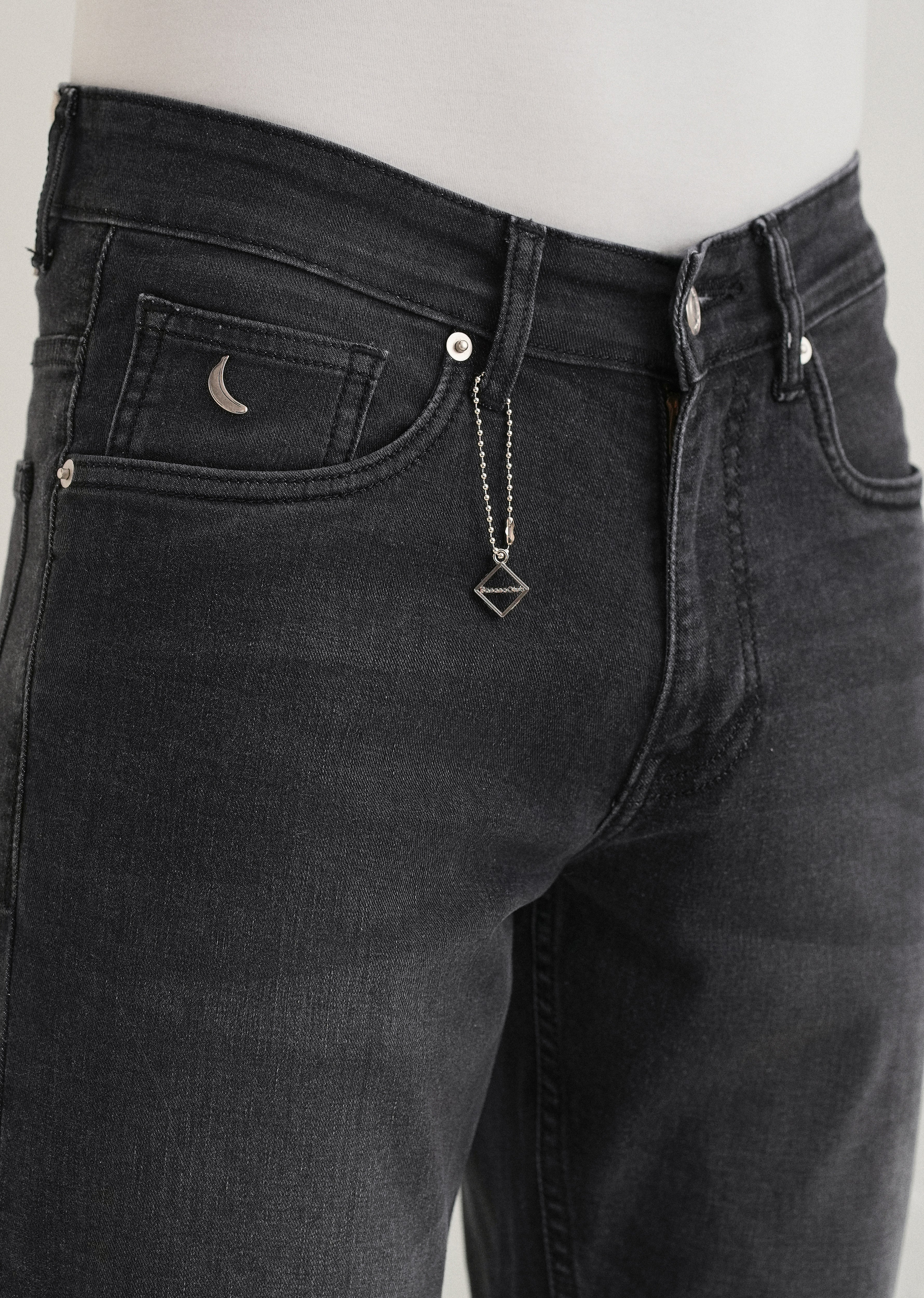 Black Wash Ankle Fit Jeans